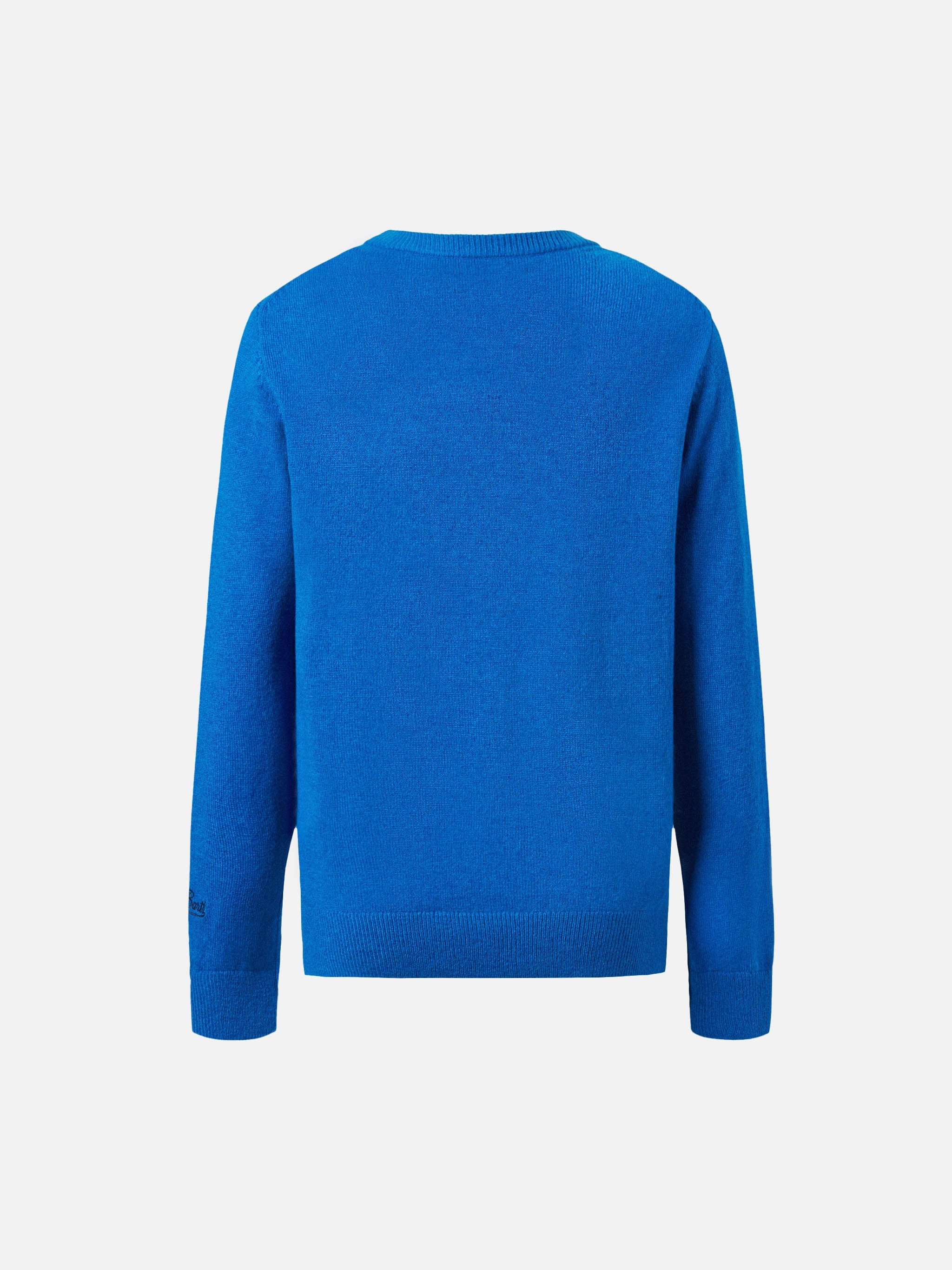Crewneck Douglas With Cortina Postcard Jacquard Blue