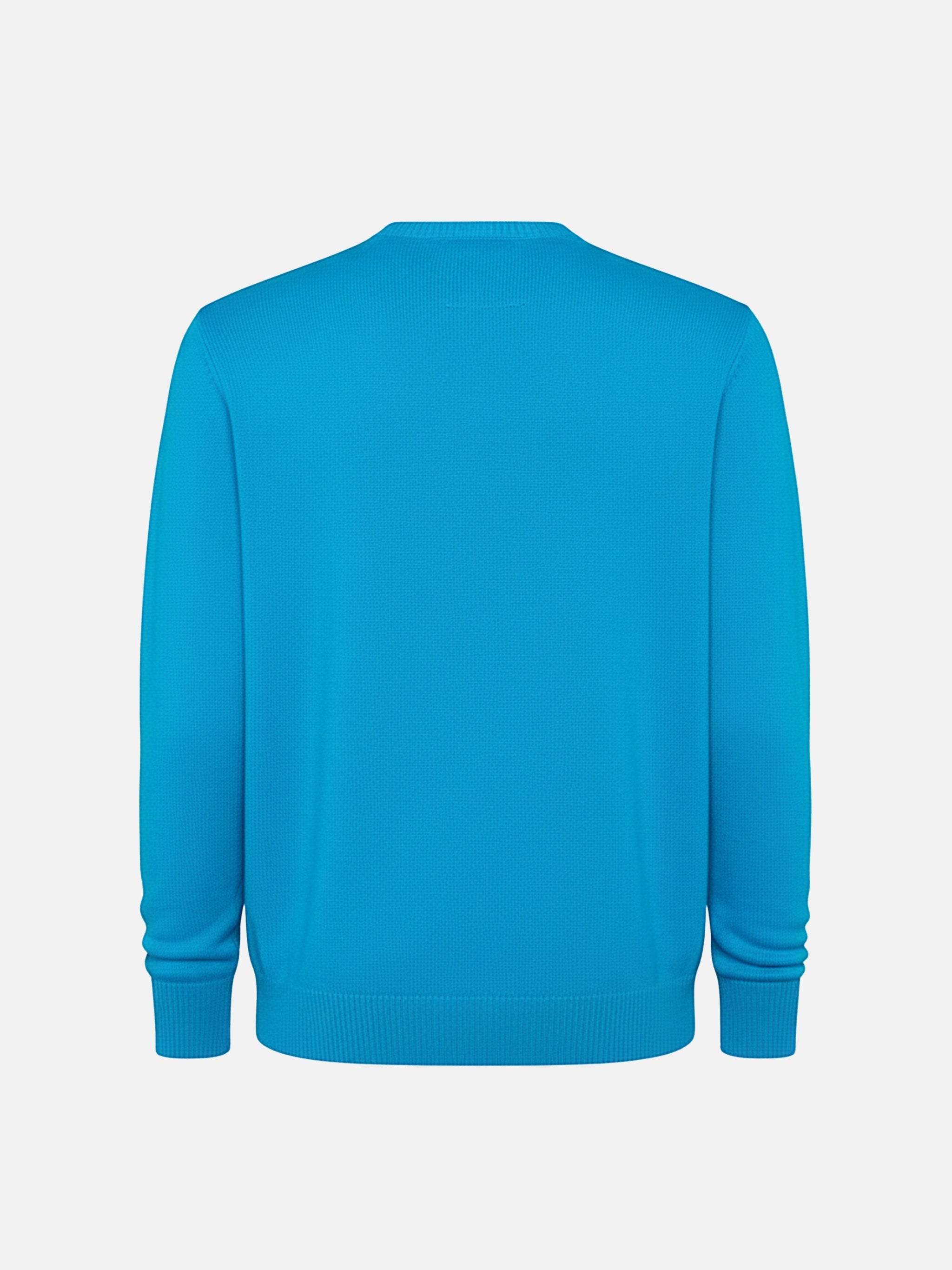 Crewneck Douglas With Courma Postcard Jacquard Sky