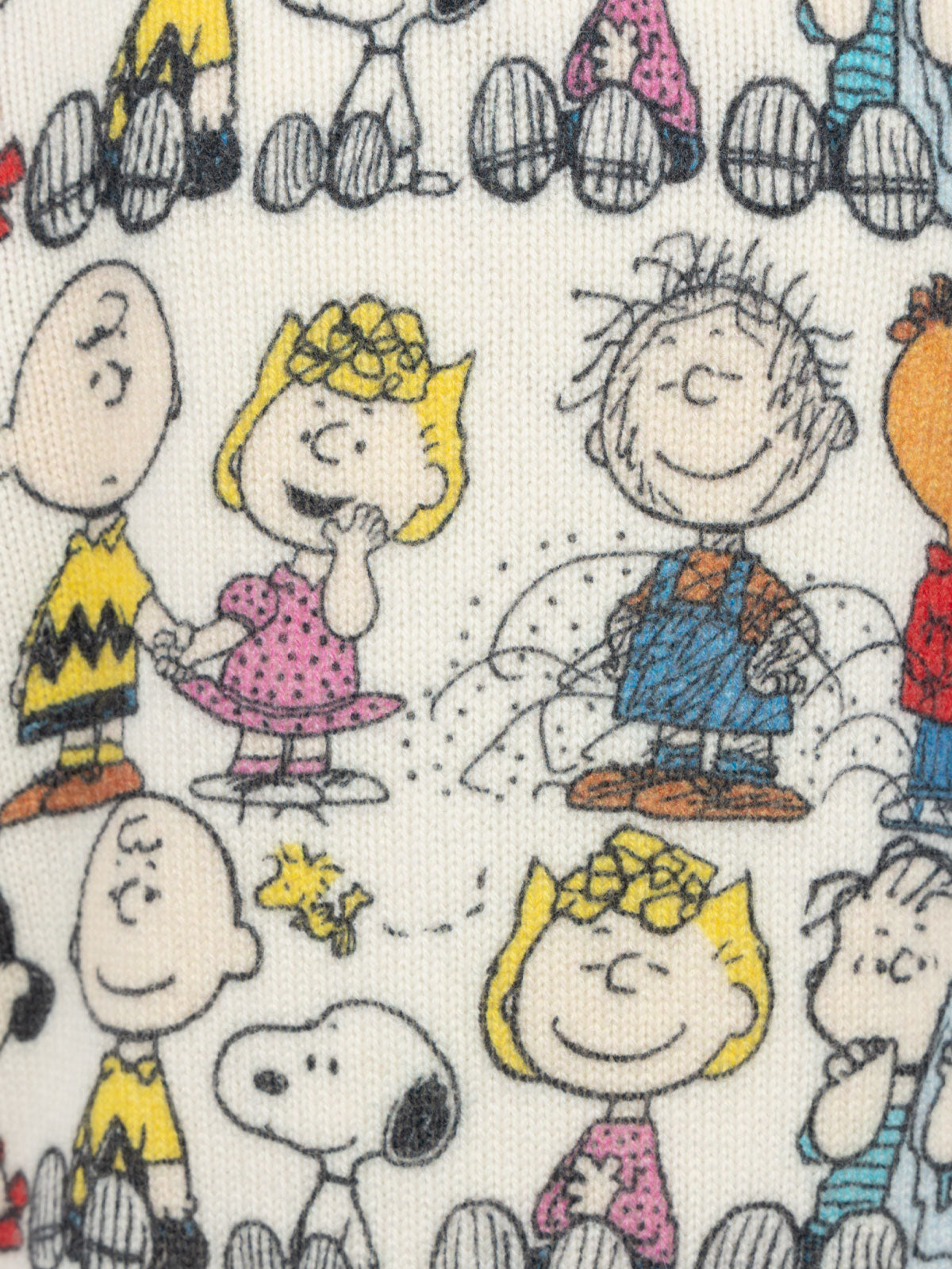 Boy White Crewneck Sweater Douglas With Peanuts Team Print | Snoopy Special Edition