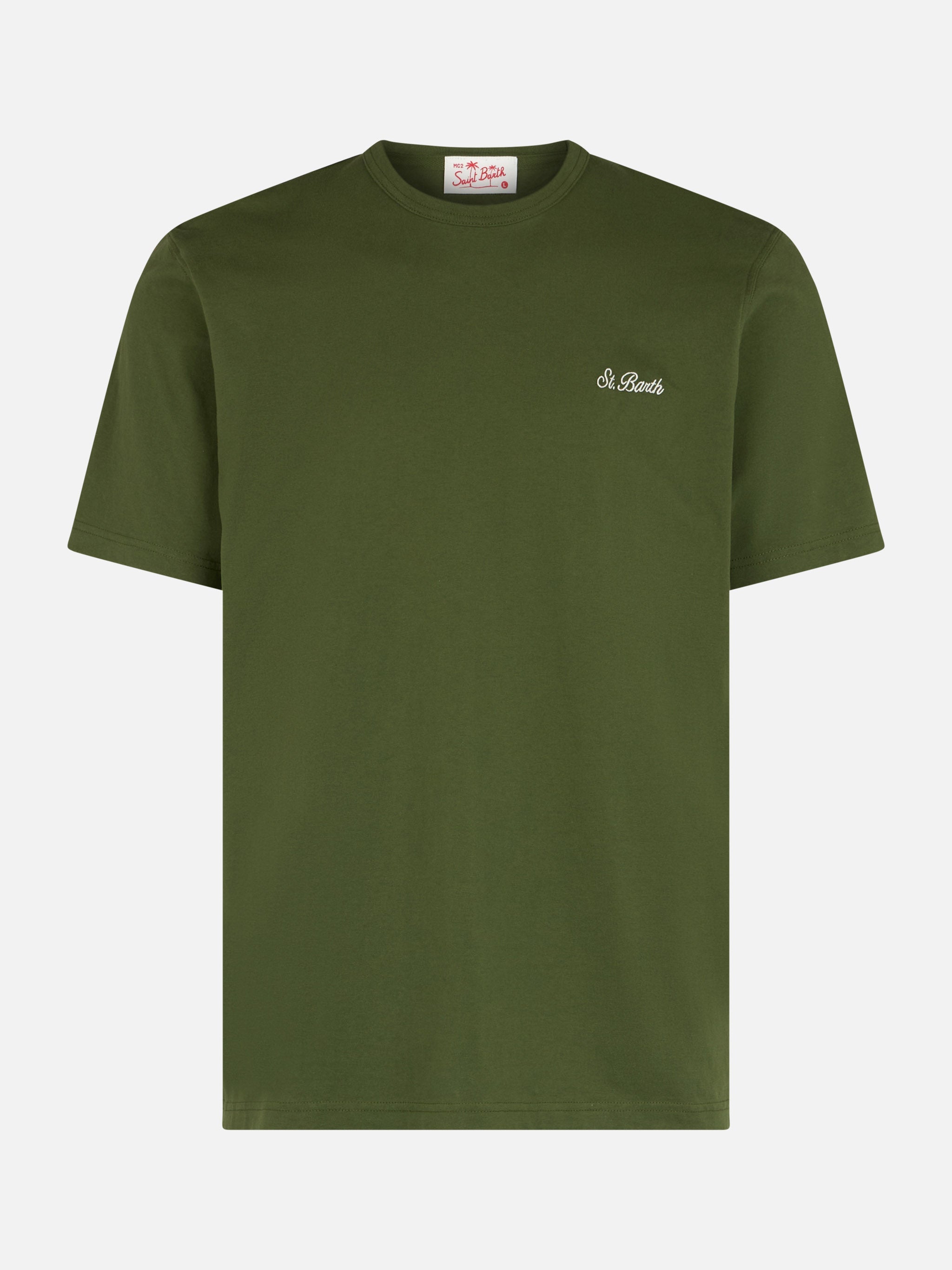 Dover Military Green Cotton T-Shirt