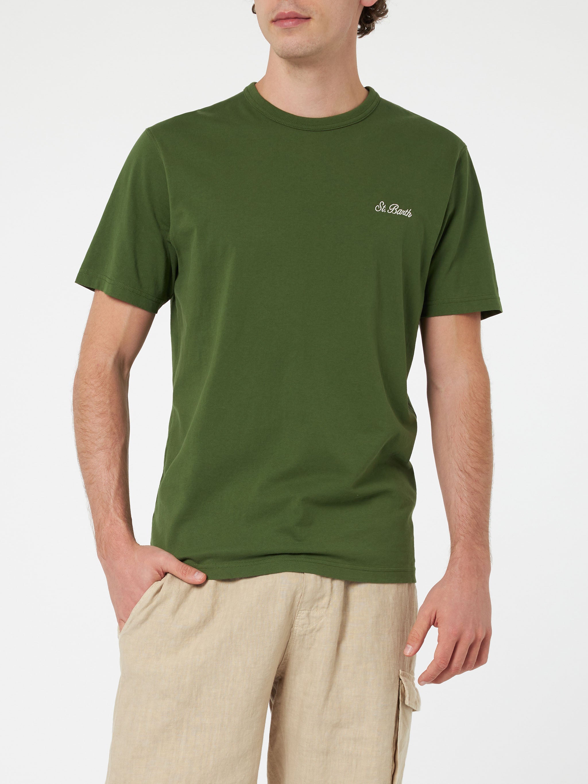 Dover Military Green Cotton T-Shirt