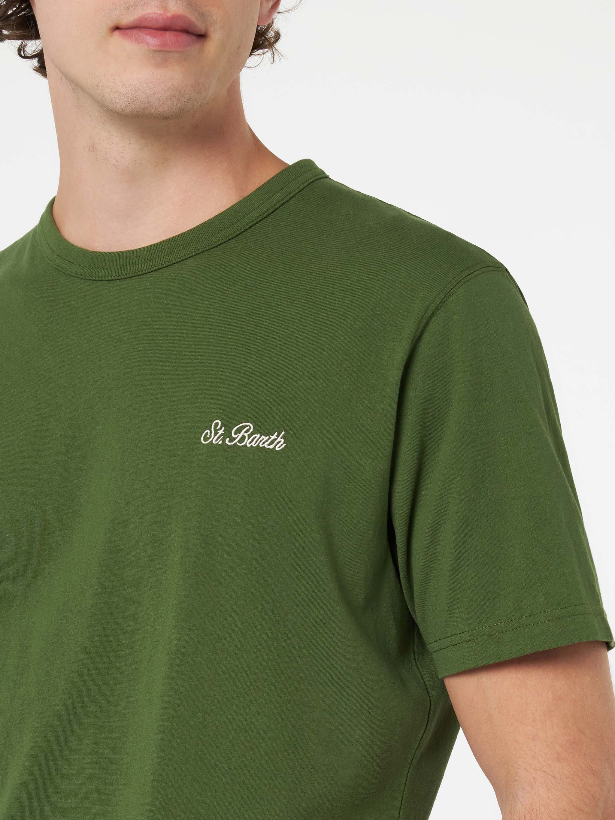 Dover Military Green Cotton T-Shirt