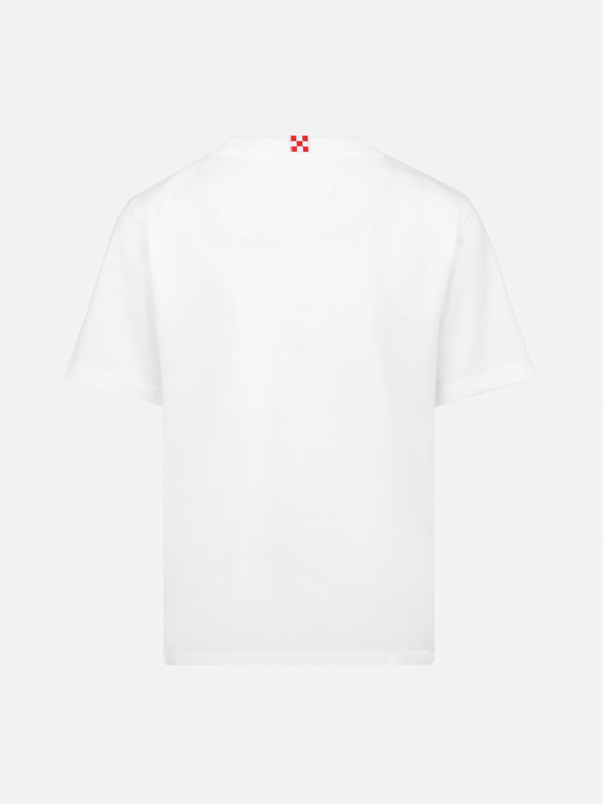 White Cotton Jersey T-Shirt Dover With St. Barth Embroidery