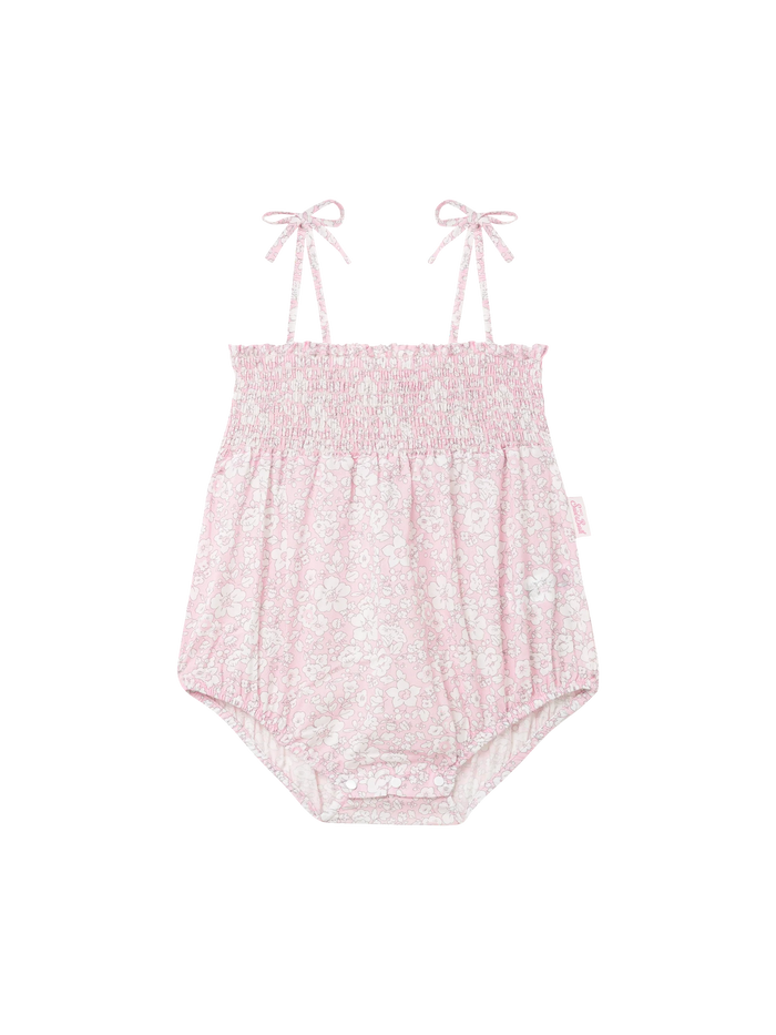 Dudu Newborn Cotton Romper Suit With Flower Print __single__ Overalls