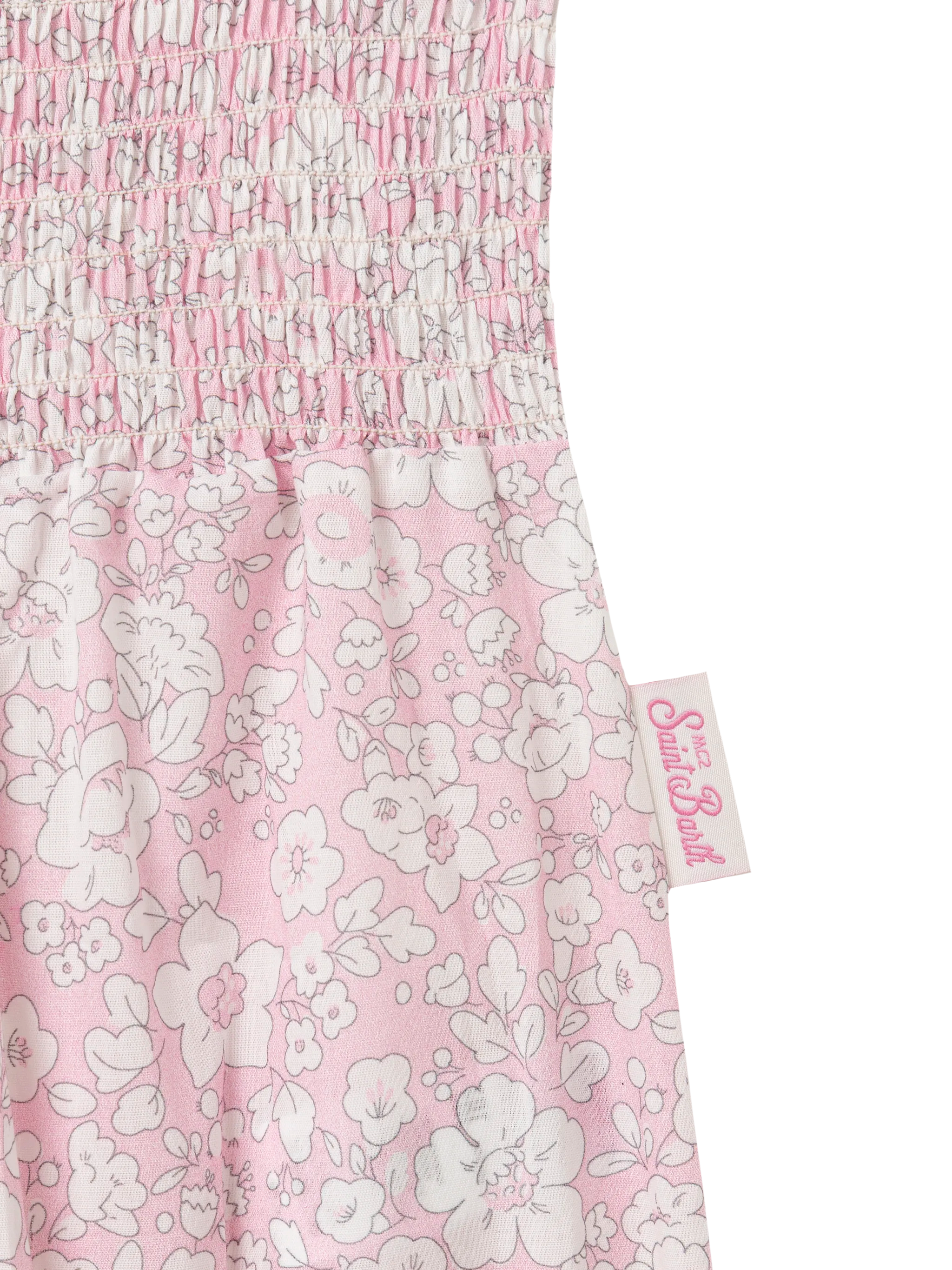 Dudu Newborn Cotton Romper Suit With Flower Print Pink Overalls