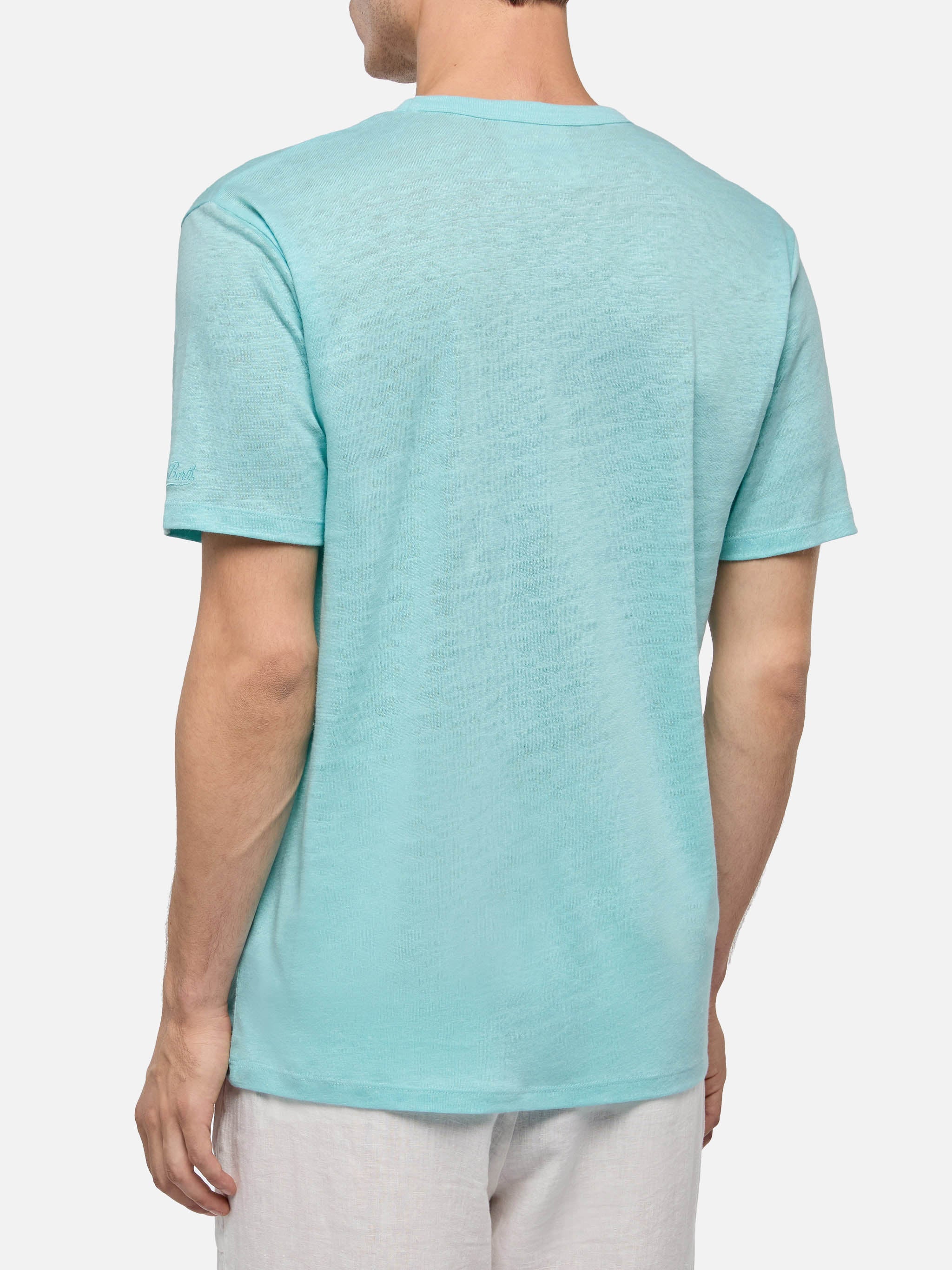 Water Green Linen Jersey T-Shirt Ecstasea __single__