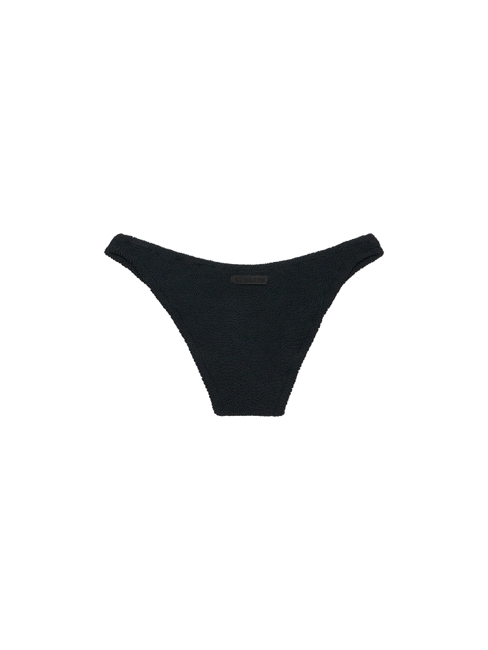 Elise Black Crinkle Classic Swim Briefs Bottom