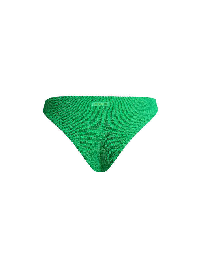 Elise Green Crinkle Swim Briefs Bottom