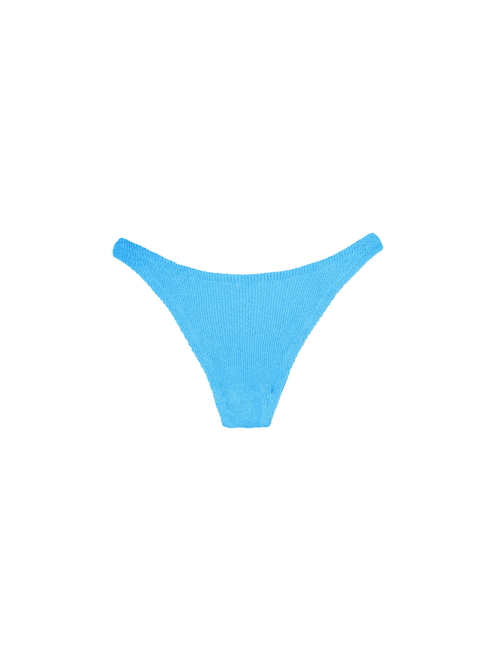 Elise Turquoise Crinkle Swim Briefs Blue Bottom