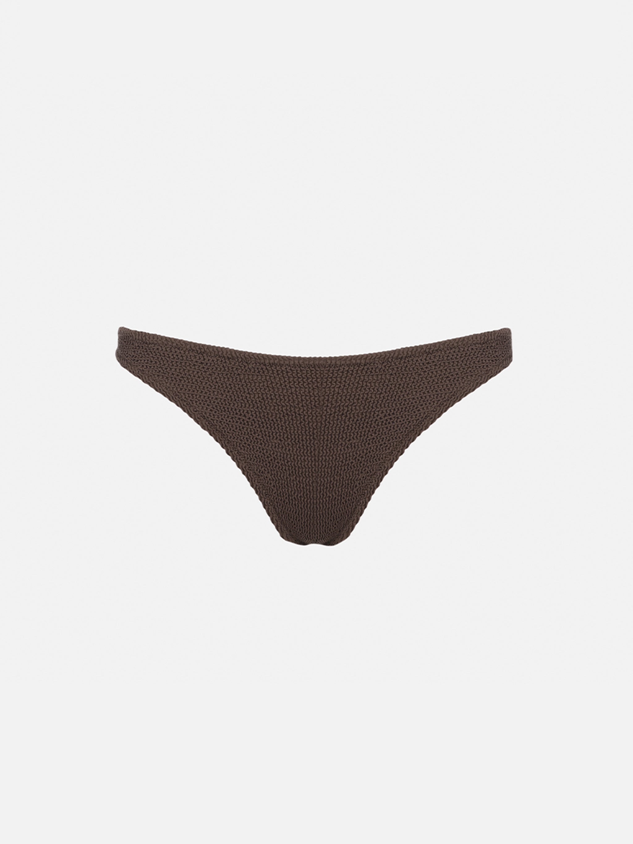 Elise Classic Brown Crinkle Swim Briefs Bottom