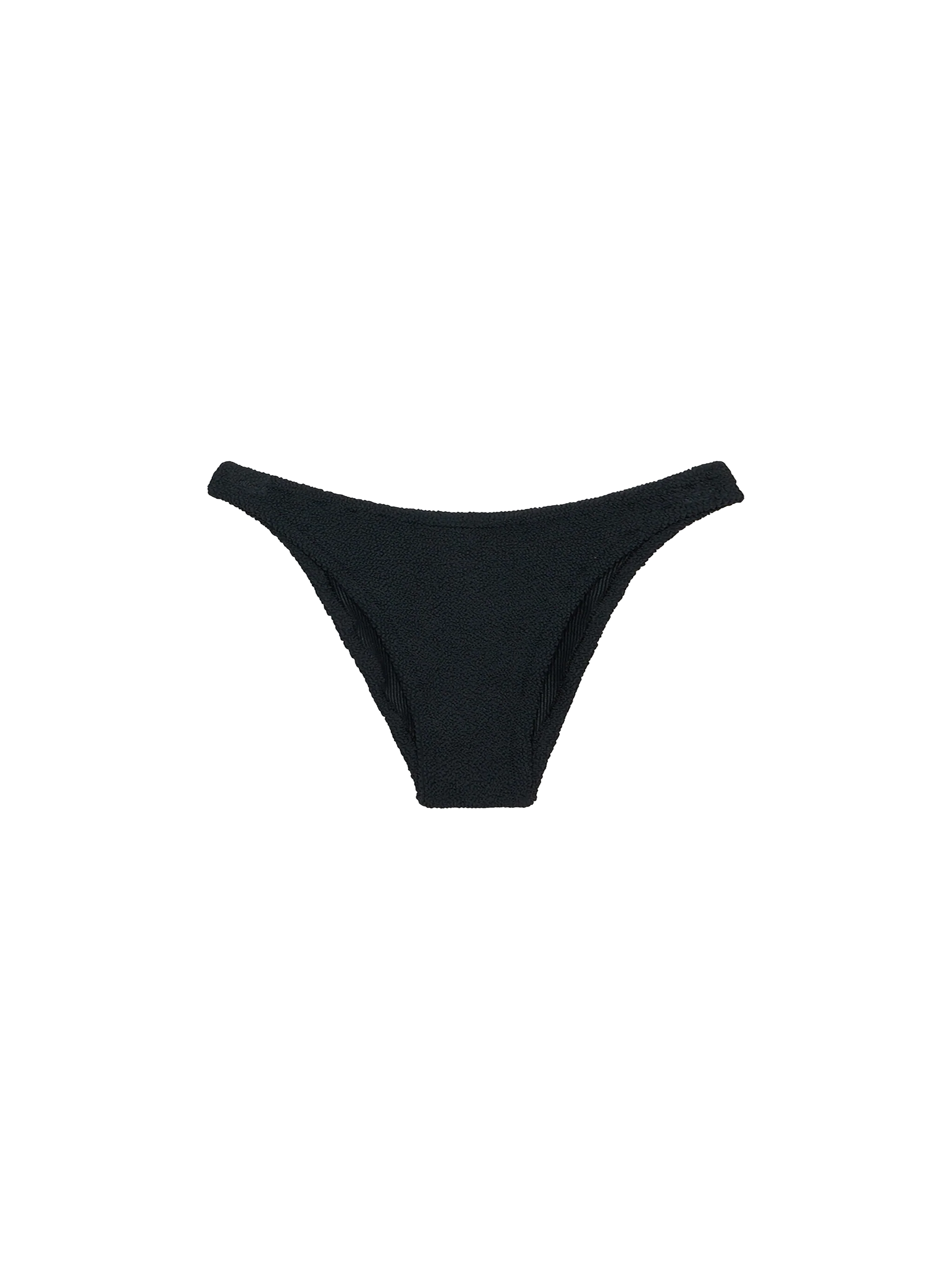 Elise Classic Black Crinkle Swim Briefs Bottom