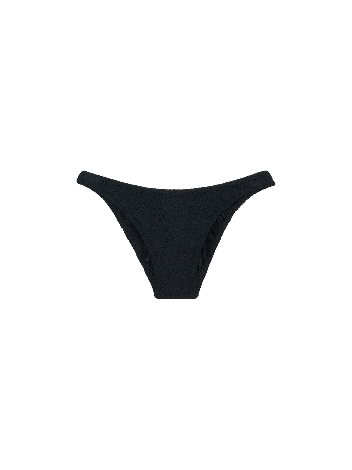Elise Classic Black Crinkle Swim Briefs Bottom