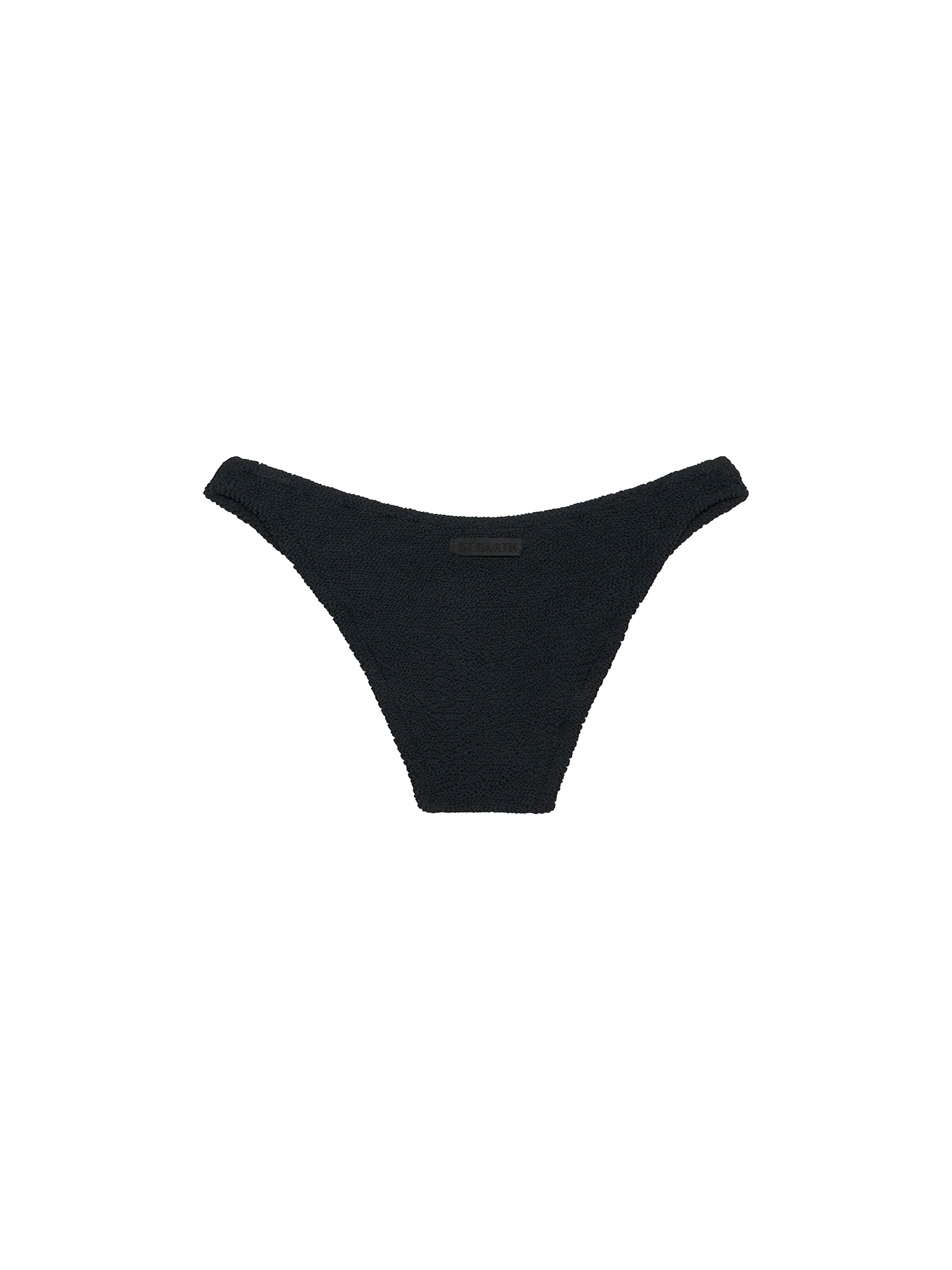 Elise Classic Black Crinkle Swim Briefs Bottom