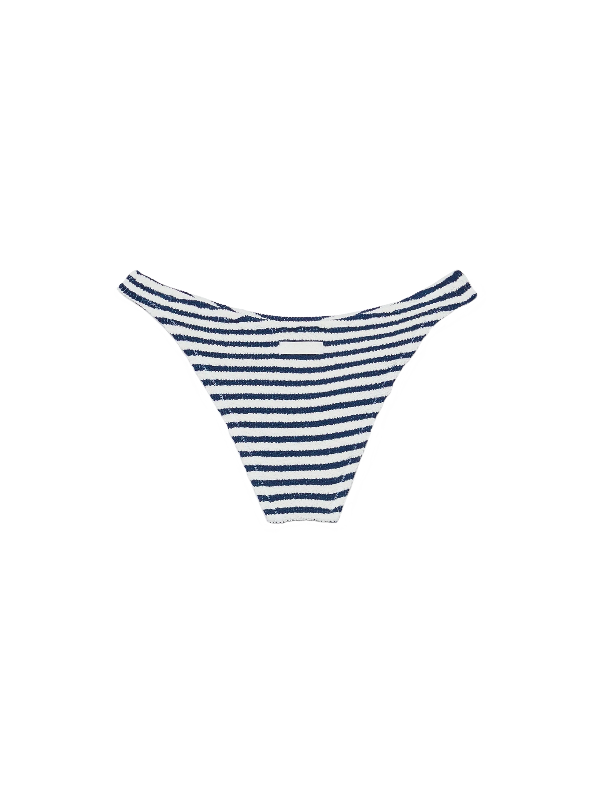 Elise Classic Crinkle Swim Briefs With Striped Print Blue Bottom