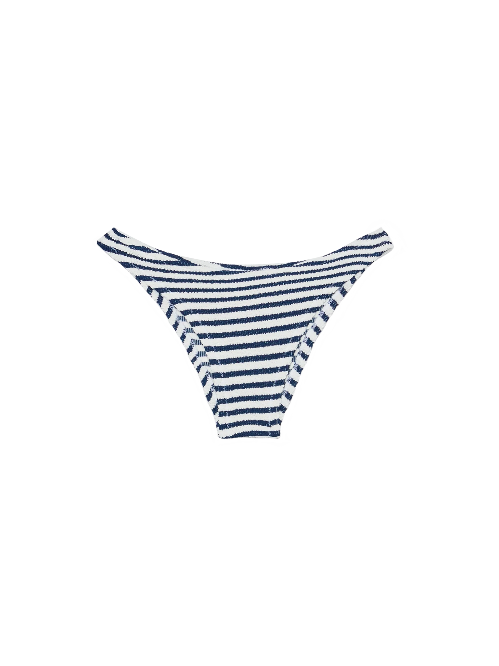 Elise Classic Crinkle Swim Briefs With Striped Print Blue Bottom