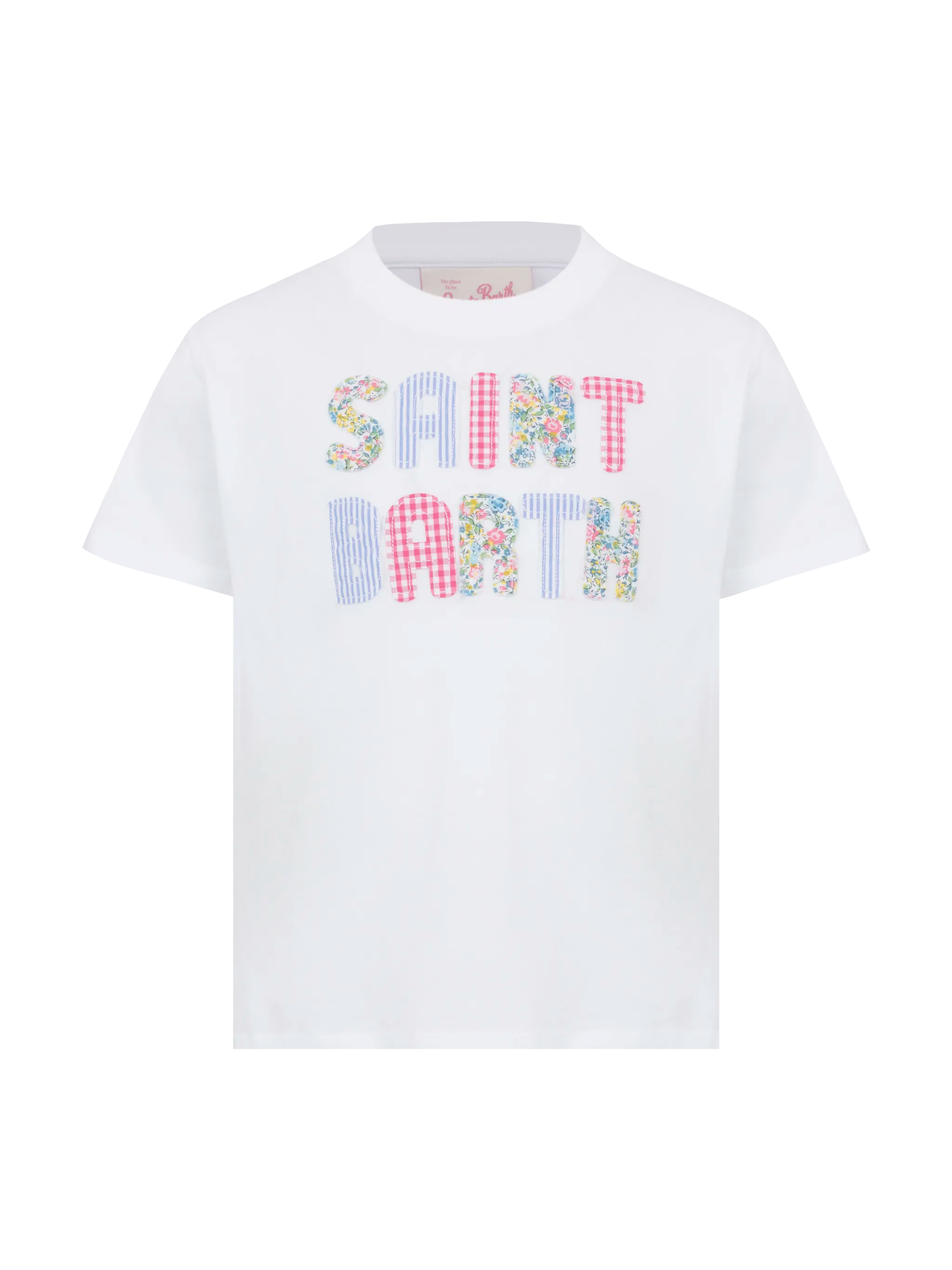 Elly Cotton Jersey Crewneck T-Shirt With Saint Barth Patch White