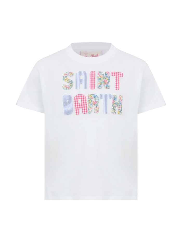 Elly Cotton Jersey Crewneck T-Shirt With Saint Barth Patch White