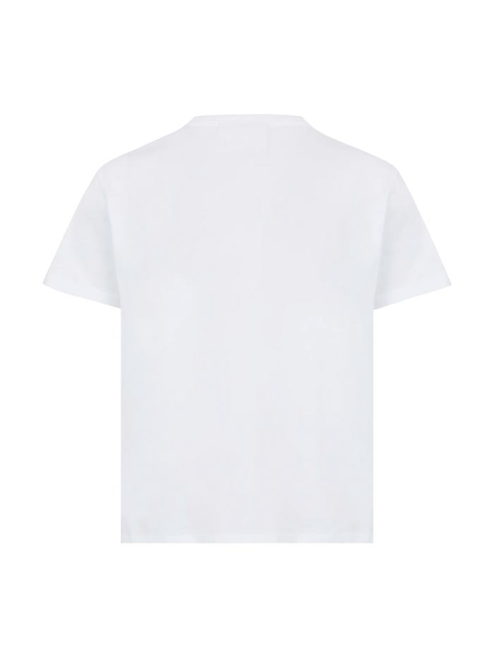 Elly Cotton Jersey Crewneck T-Shirt With Saint Barth Patch White