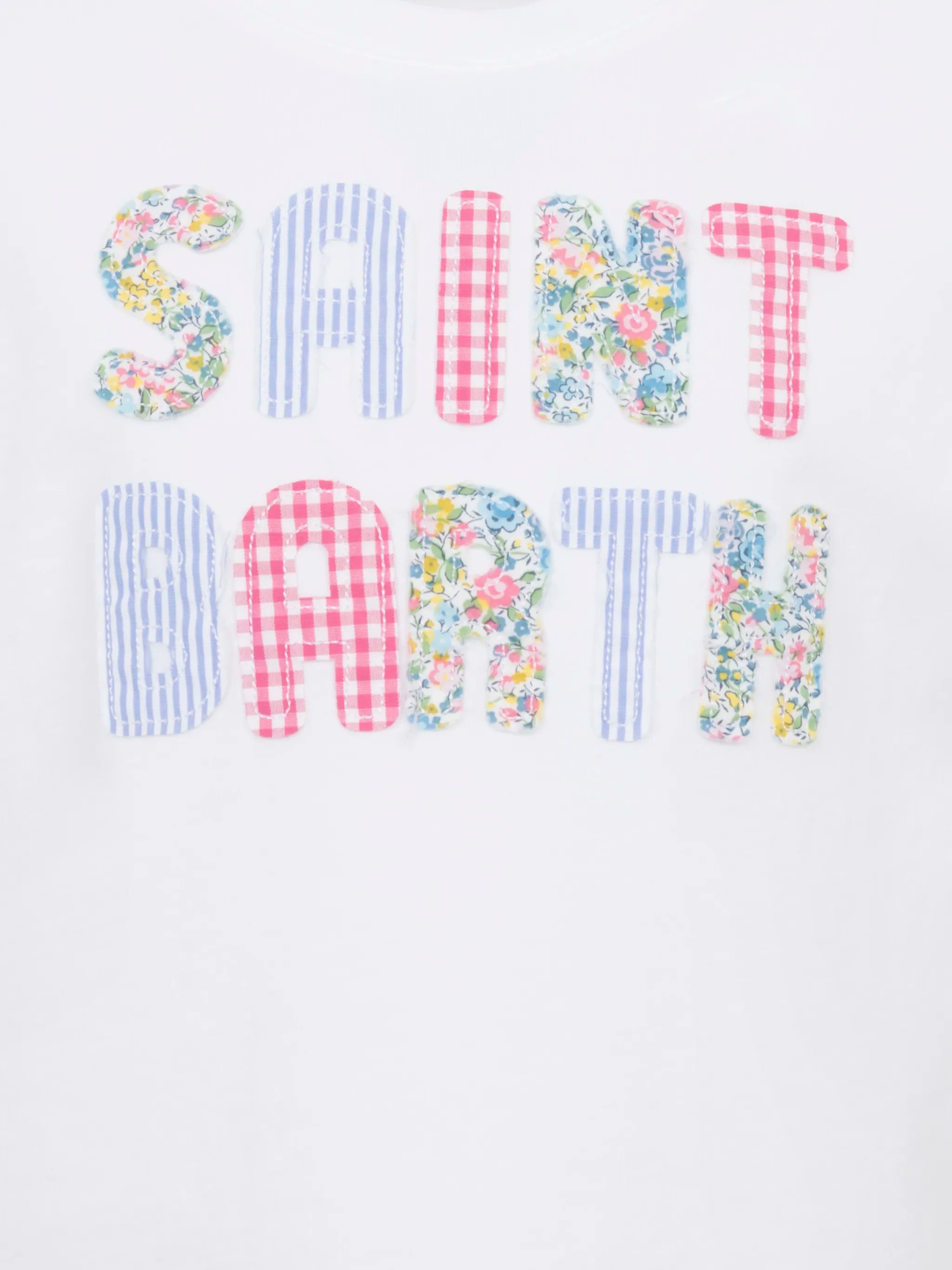 Elly Cotton Jersey Crewneck T-Shirt With Saint Barth Patch White