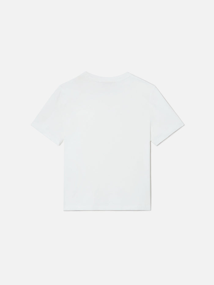 Elly T-Shirt White Cotton With Leopard Print And Tutta La Mamma Embroidery