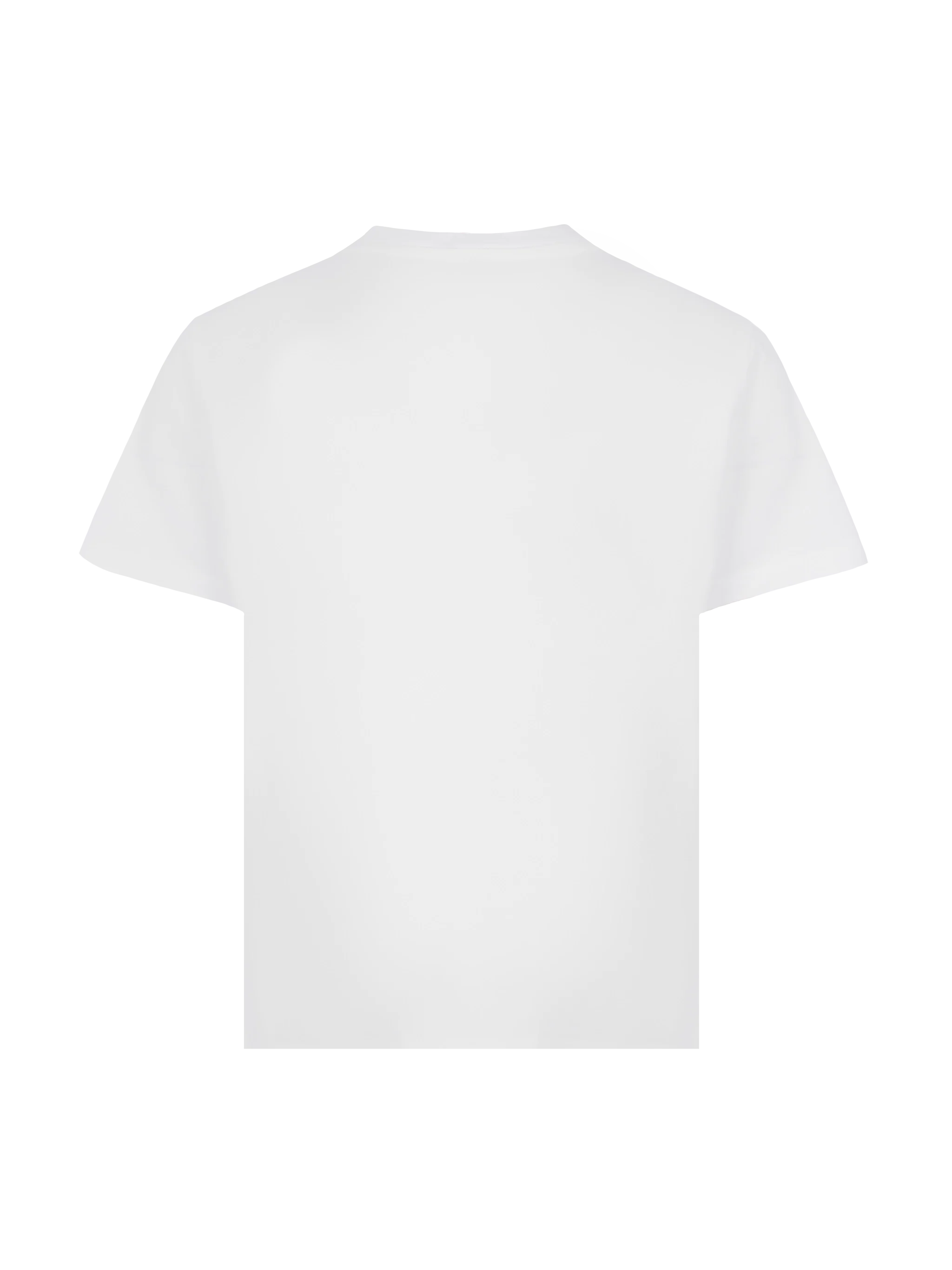 Elly Cotton Jersey Crewneck T-Shirt With Saint Barth Sunset Rhinestone Desgin White
