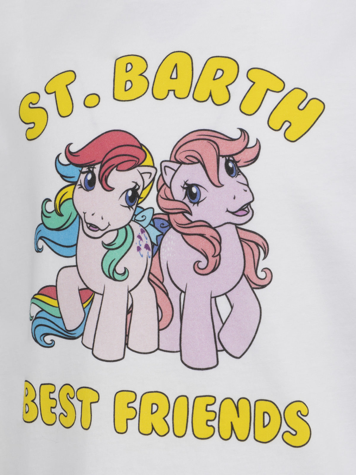 Girl Cotton Jersey Crewneck T-Shirt Elly With My Little Pony Print | Special Edition White