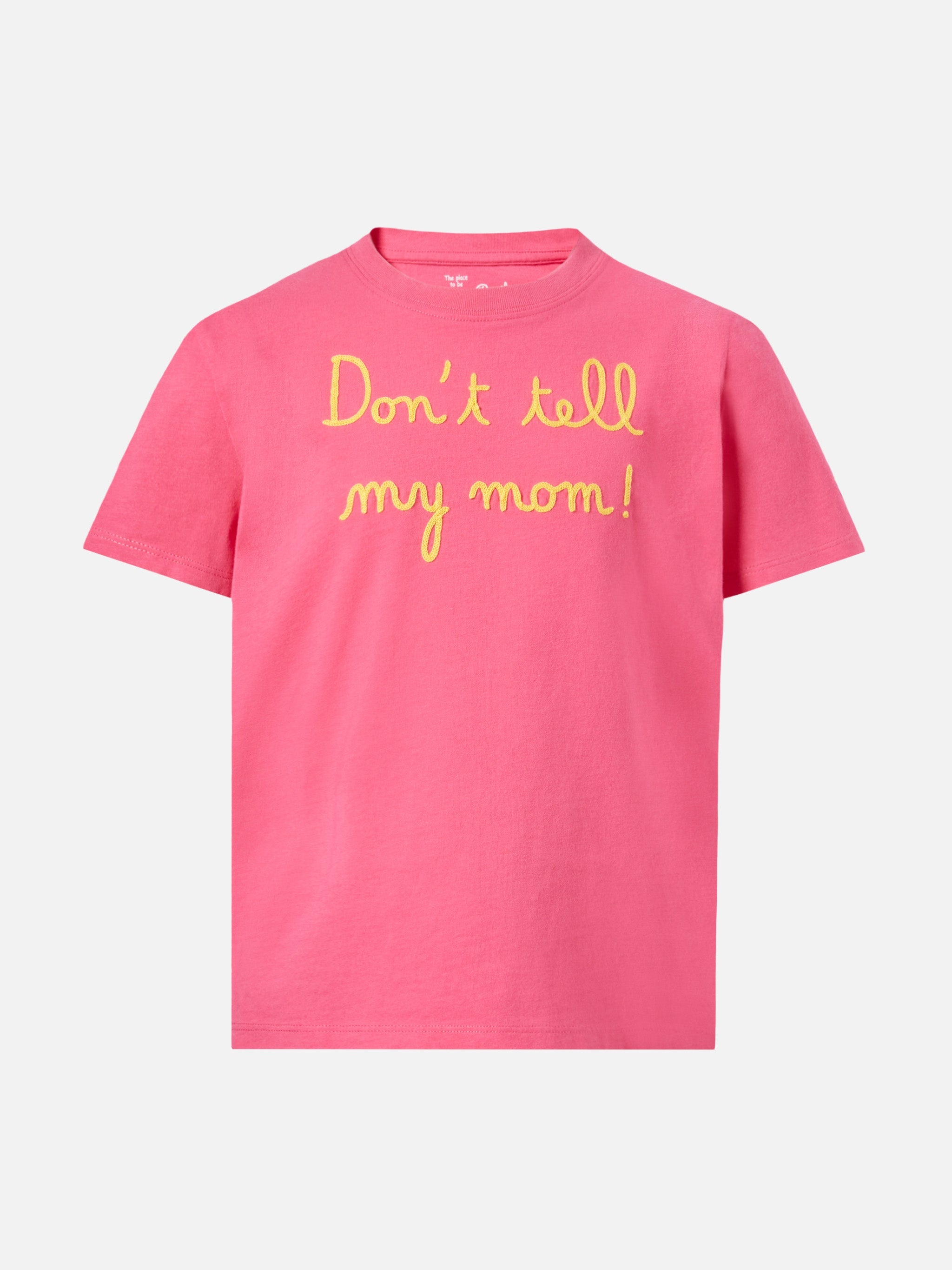 Elly Fuchsia T-Shirt With Embroidery White