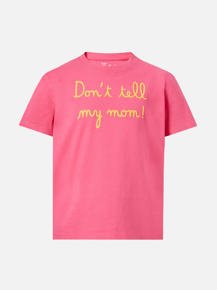 Elly Fuchsia T-Shirt With Embroidery White