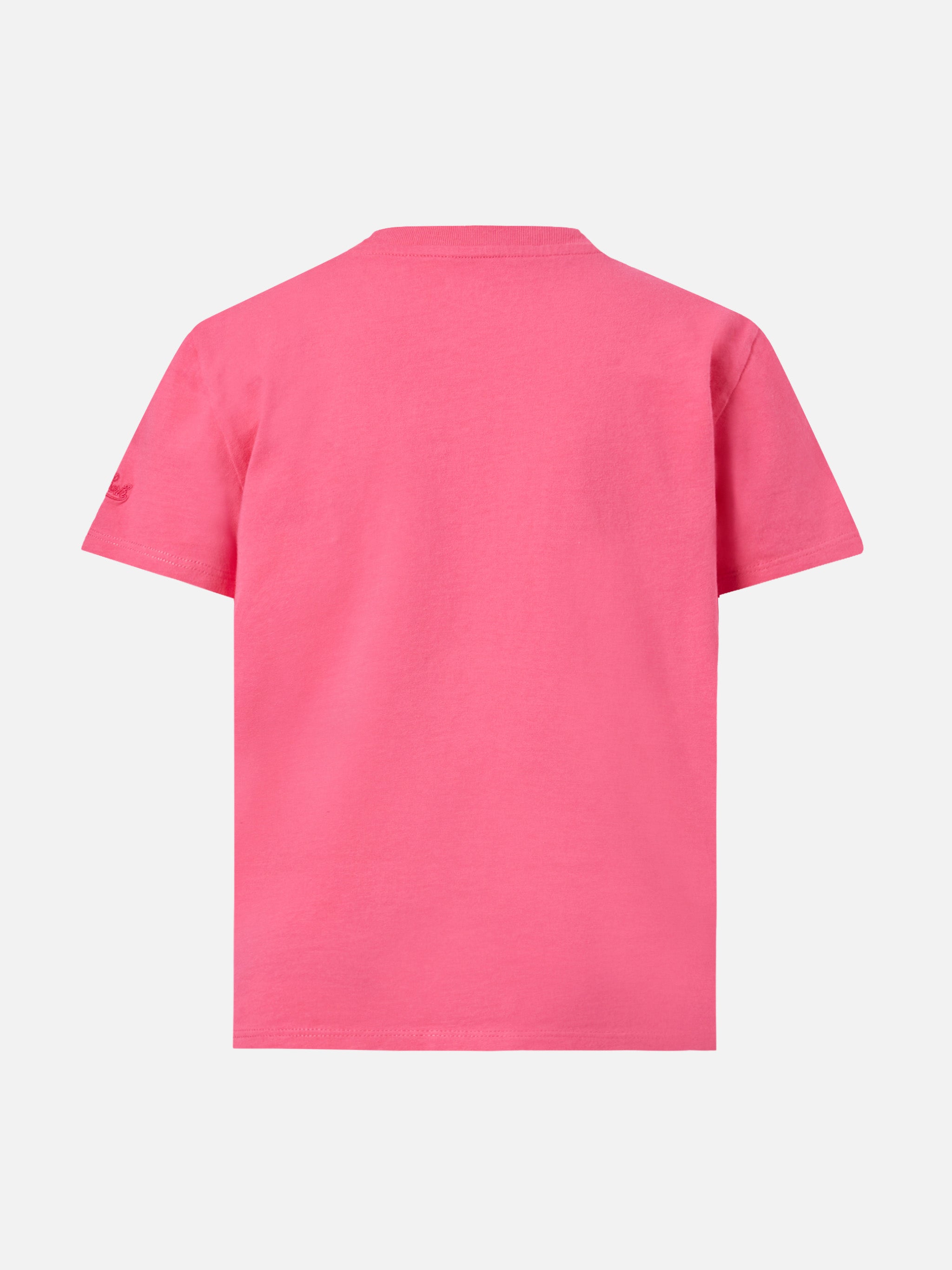 Elly Fuchsia T-Shirt With Embroidery White