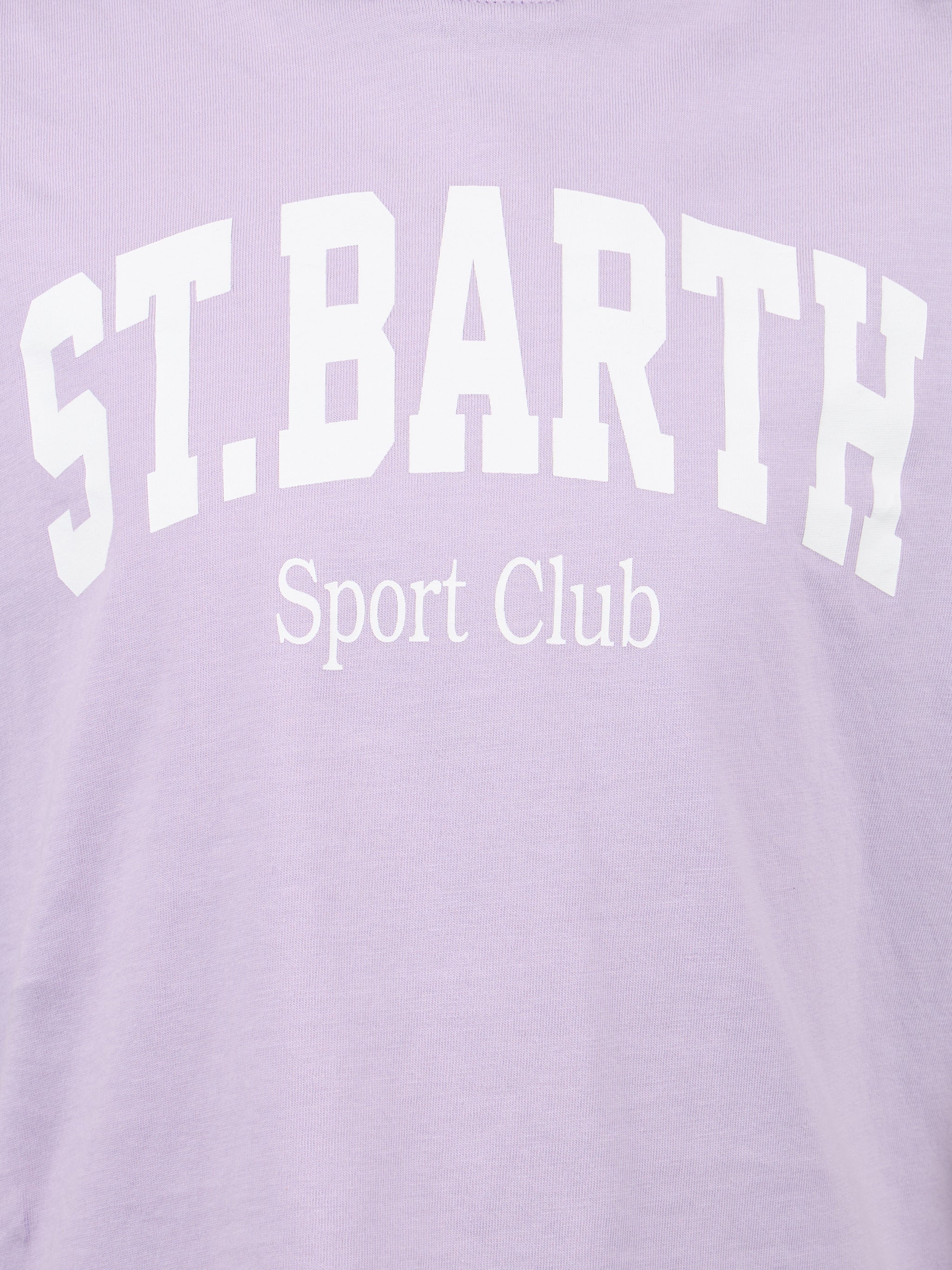 Girl Cotton Jersey Crewneck T-Shirt Elly With St. Barth Print Pink