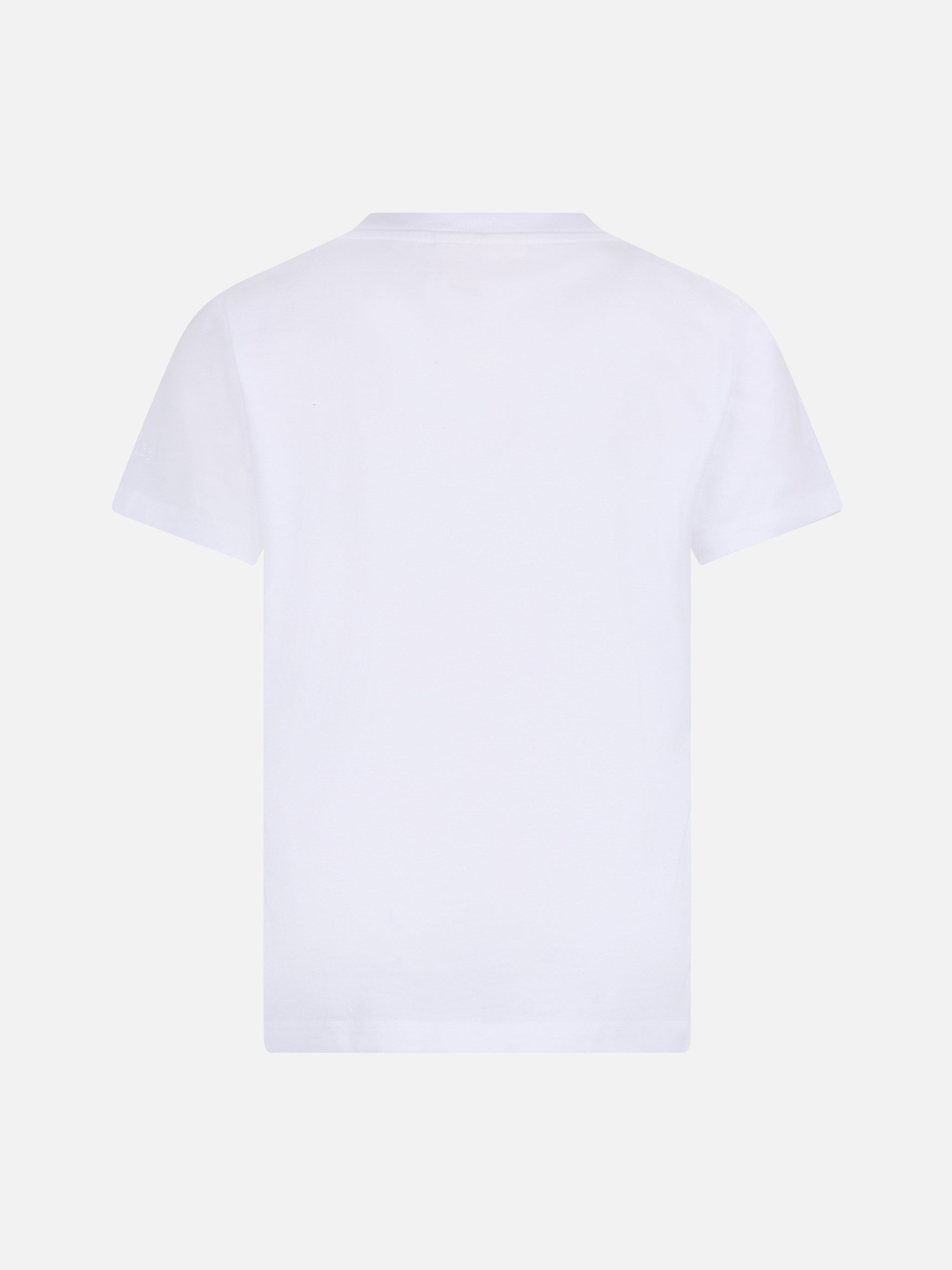 Girl Cotton Jersey Crewneck T-Shirt Elly With Miss Stufo Embroidery White