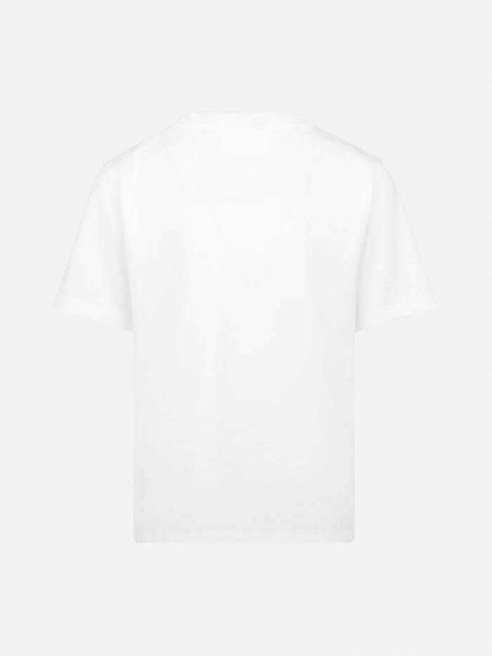 Elly Cotton Jersey Crewneck T-Shirt With Hello Kitty Print | Special Edition White