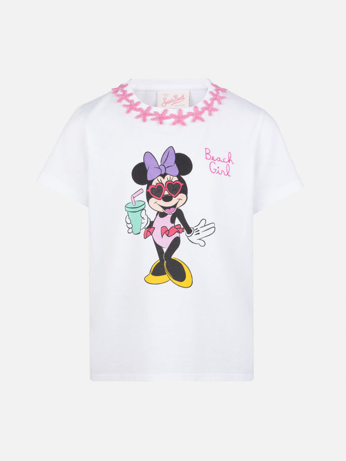 Elly Cotton Jersey Crewneck T-Shirt With Minnie Print | Disney® Special Edition White