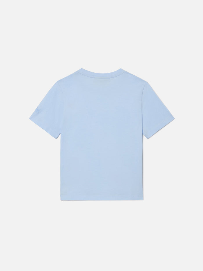 Elly T-Shirt Light Blue Cotton With Viziata Da Papà Embroidery
