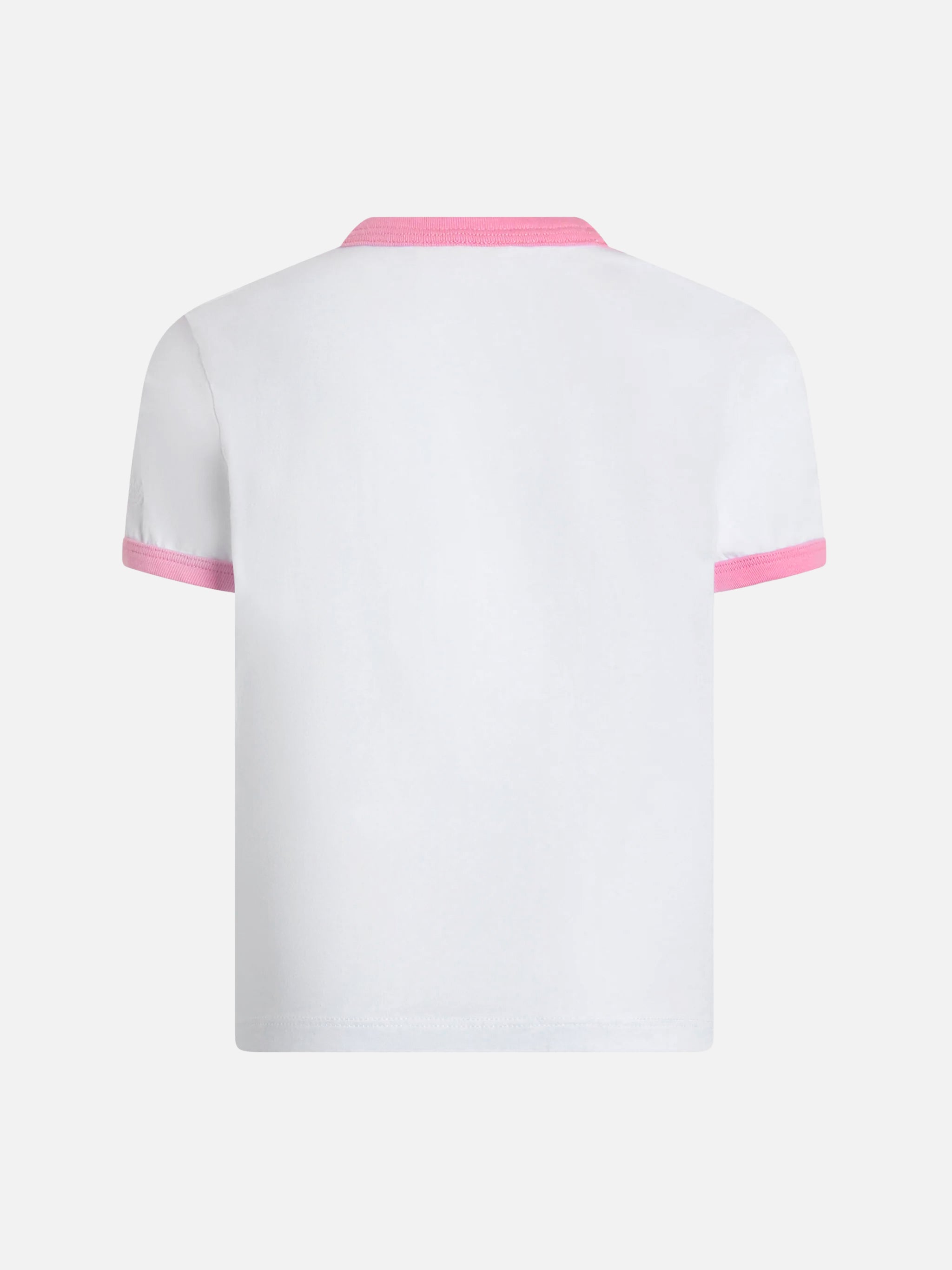Girl Cotton Jersey Crewneck T-Shirt Elly With Barbie Saint Barth Print | Special Edition White