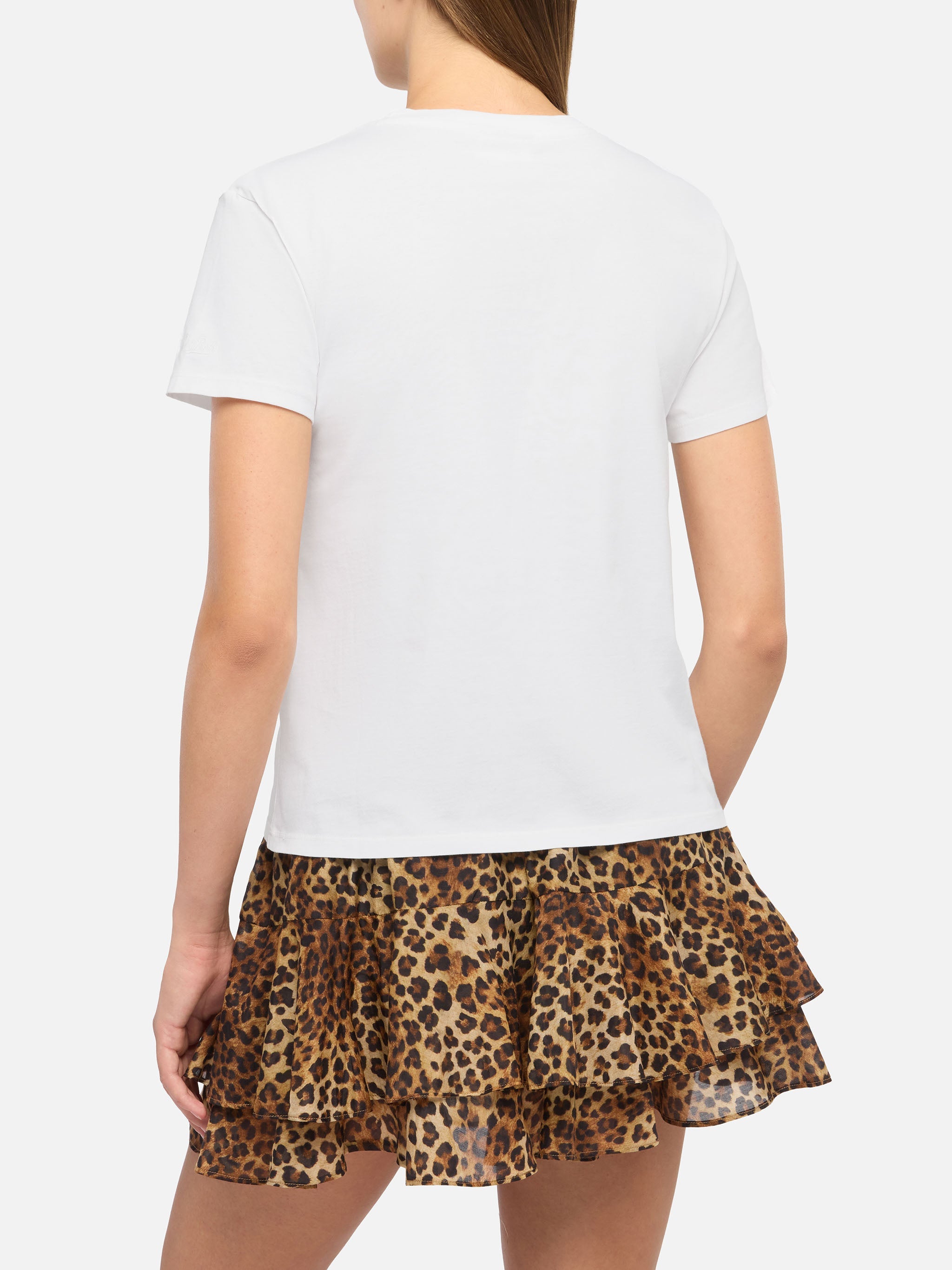 Emilie Cotton T-Shirt With Sesso E Sambarth Embroidery White