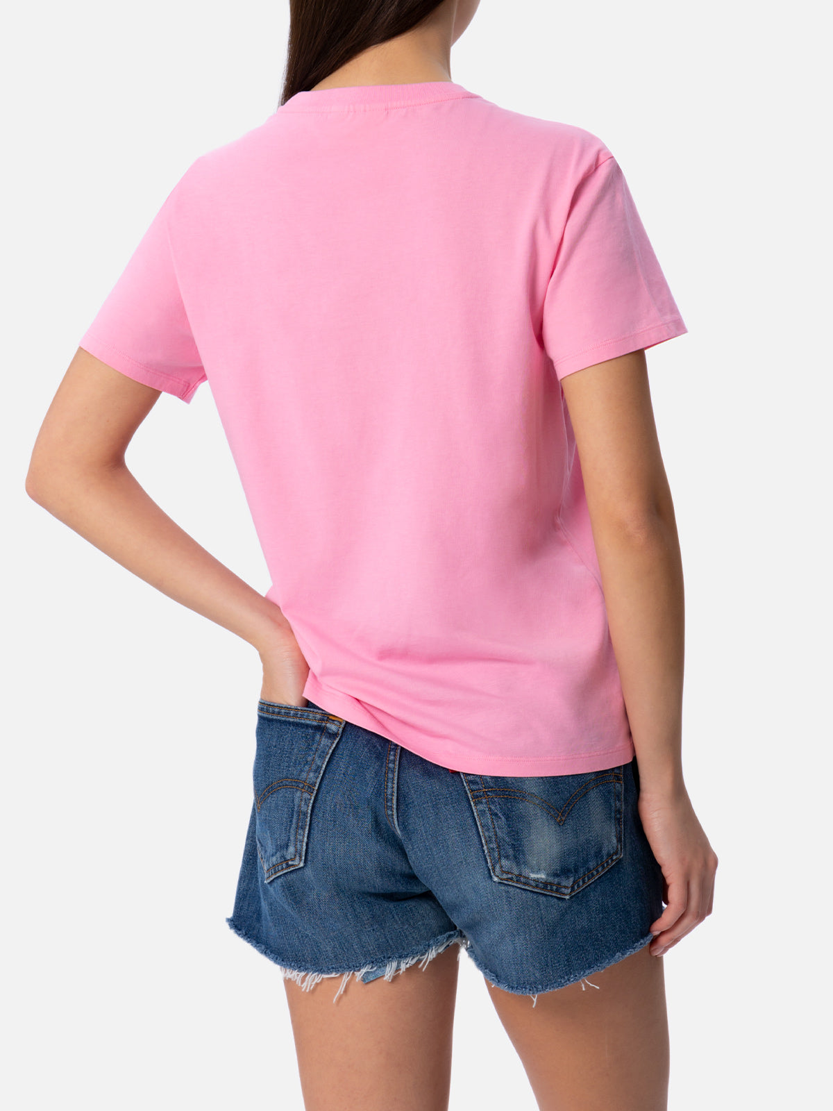 Cotton Jersey T-Shirt Emilie With Gin Tonic Cocktail Embroidery __single__