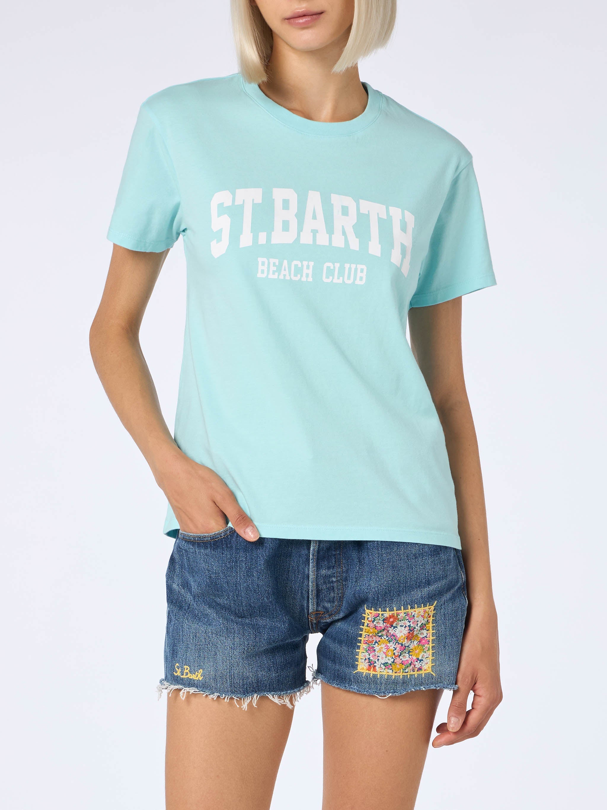 St. Barth Beach Club Emilie Cotton T-Shirt Green