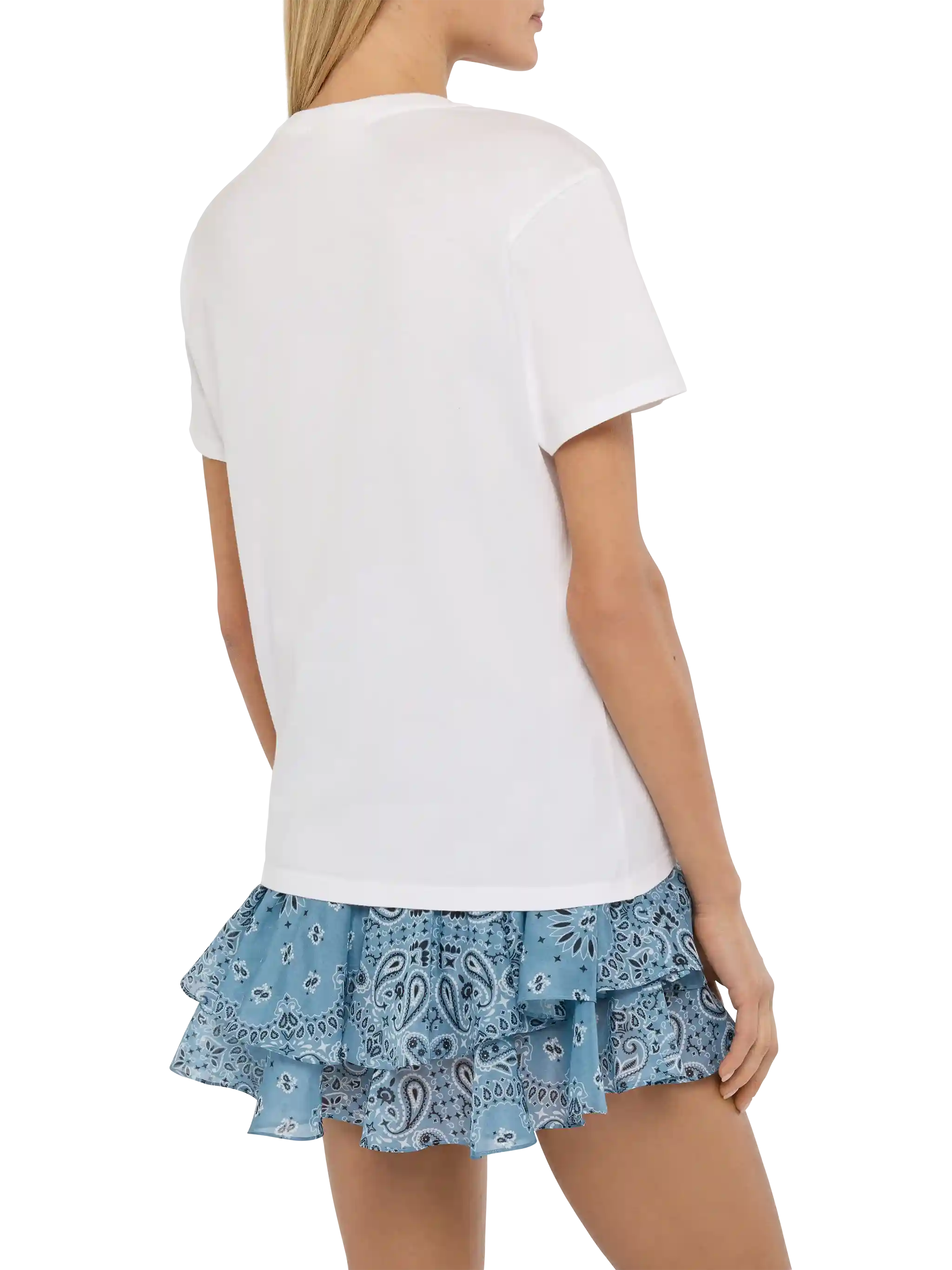 Emilie Cotton T-Shirt With - Mariti + Mojiti Embroidery White