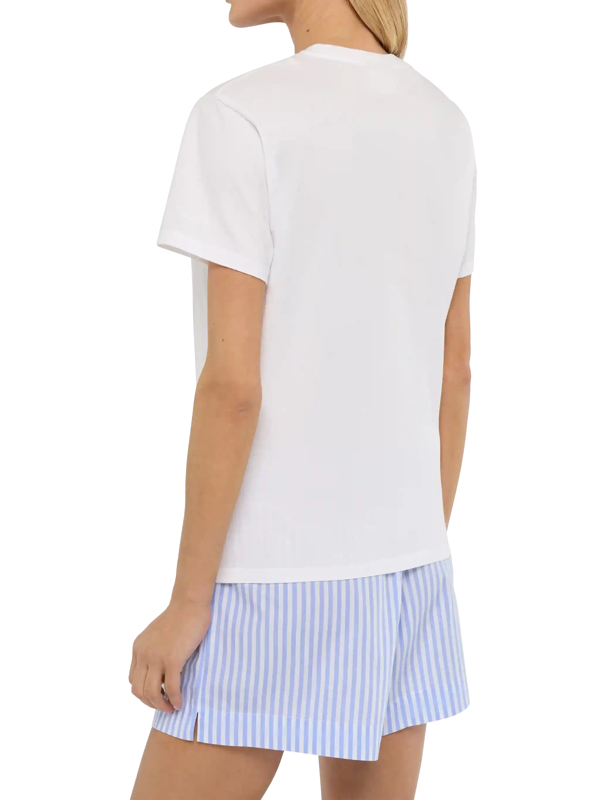White Emilie T-Shirt With Sono Molto Tonica Embroidery