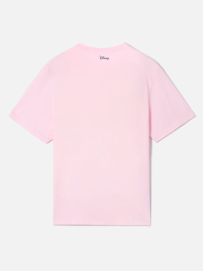 White Emilie T-Shirt With Minnie Print And Mi Fai Impazzire Embroidery | Special Edition Pink