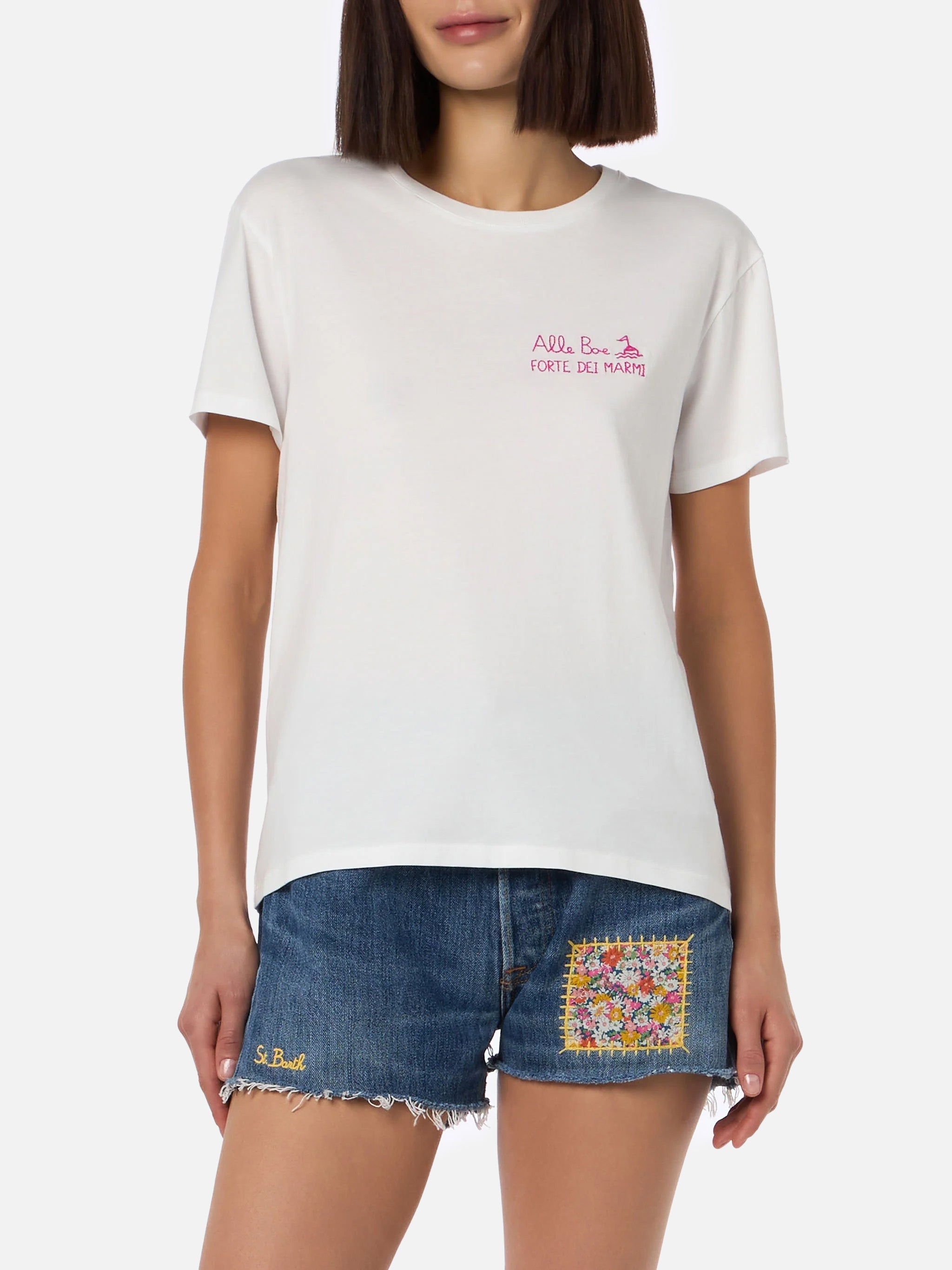 Emilie Cotton Baciami Alle Boe T-Shirt | Special Edition White