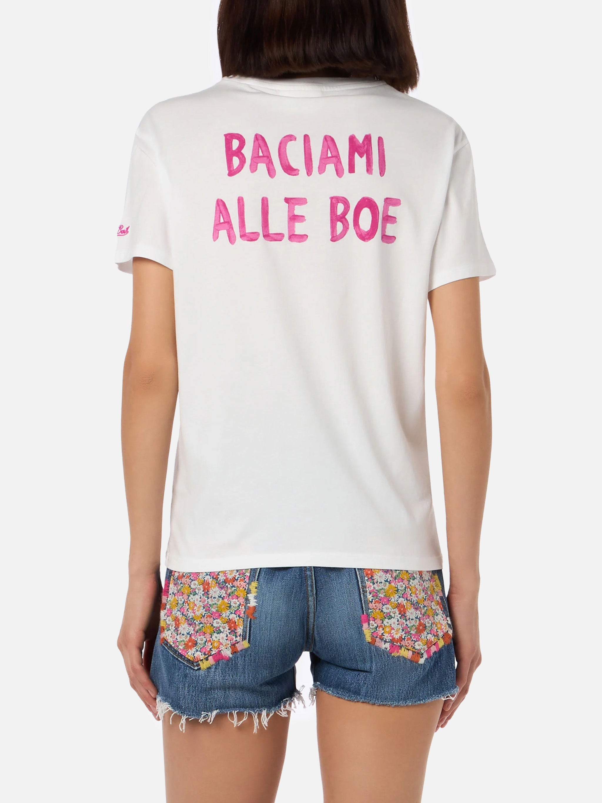 Emilie Cotton Baciami Alle Boe T-Shirt | Special Edition White