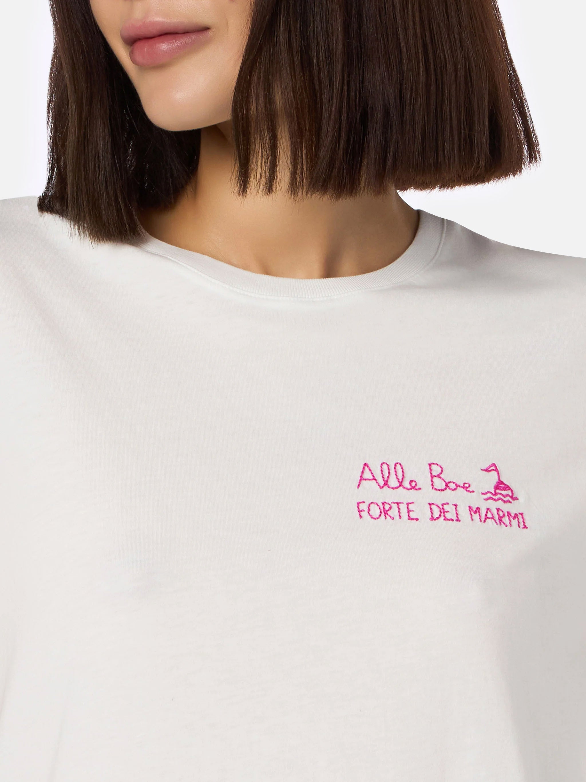 Emilie Cotton Baciami Alle Boe T-Shirt | Special Edition White
