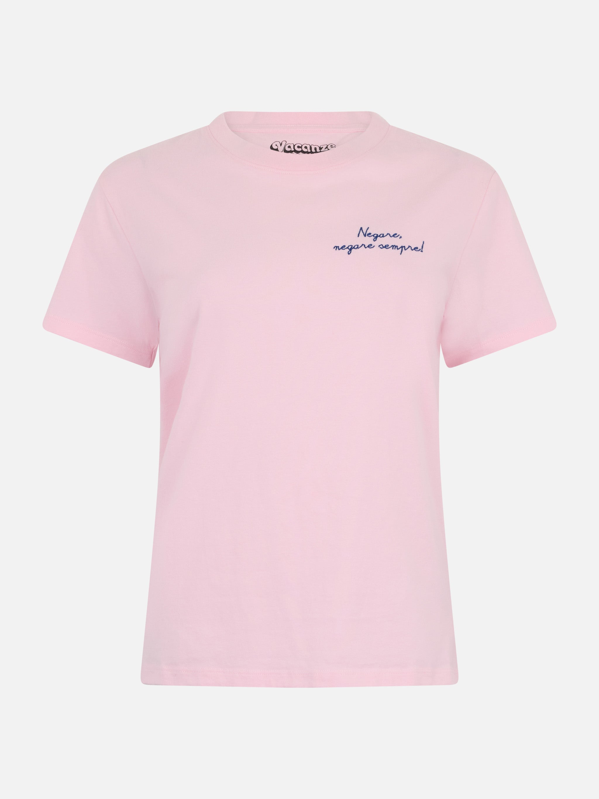 Emilie T-Shirt With Negare Sempre Print | Special Edition Pink