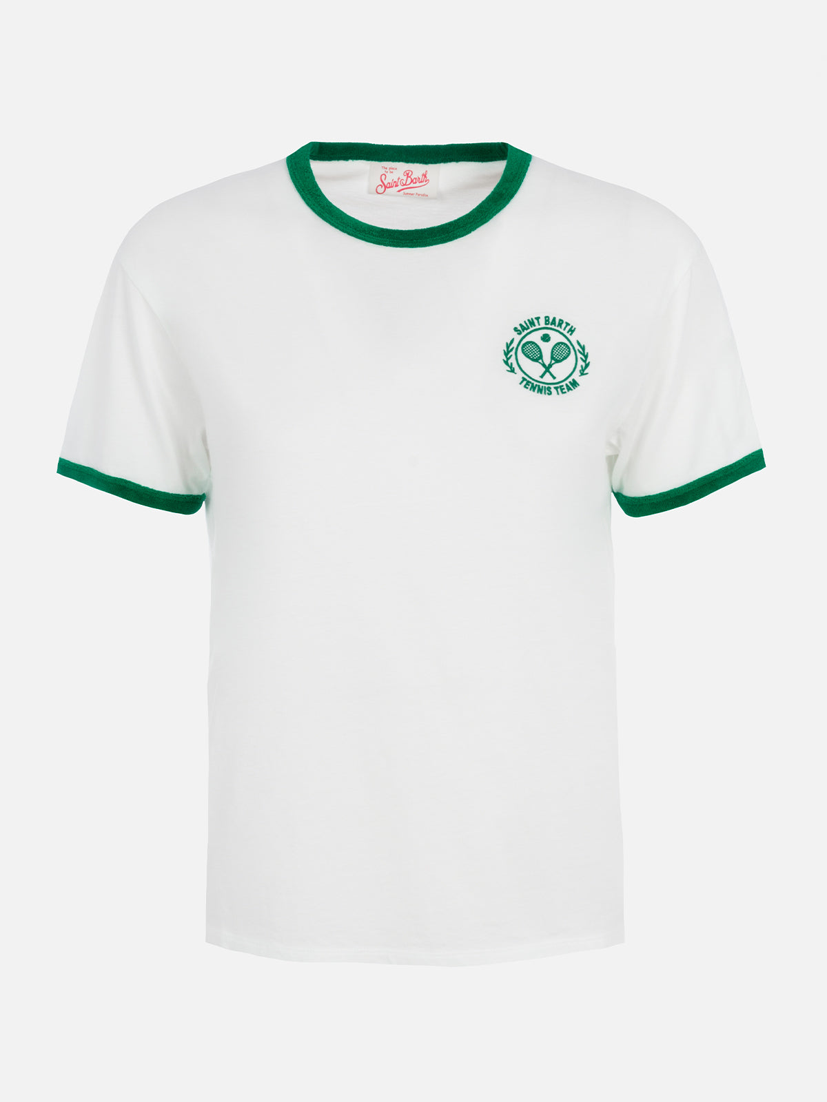 Emilie Cotton T-Shirt With Terry Details And Embroidery White