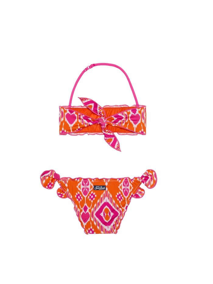 Girl Bandeau Bikini With Geometrical Print __single__