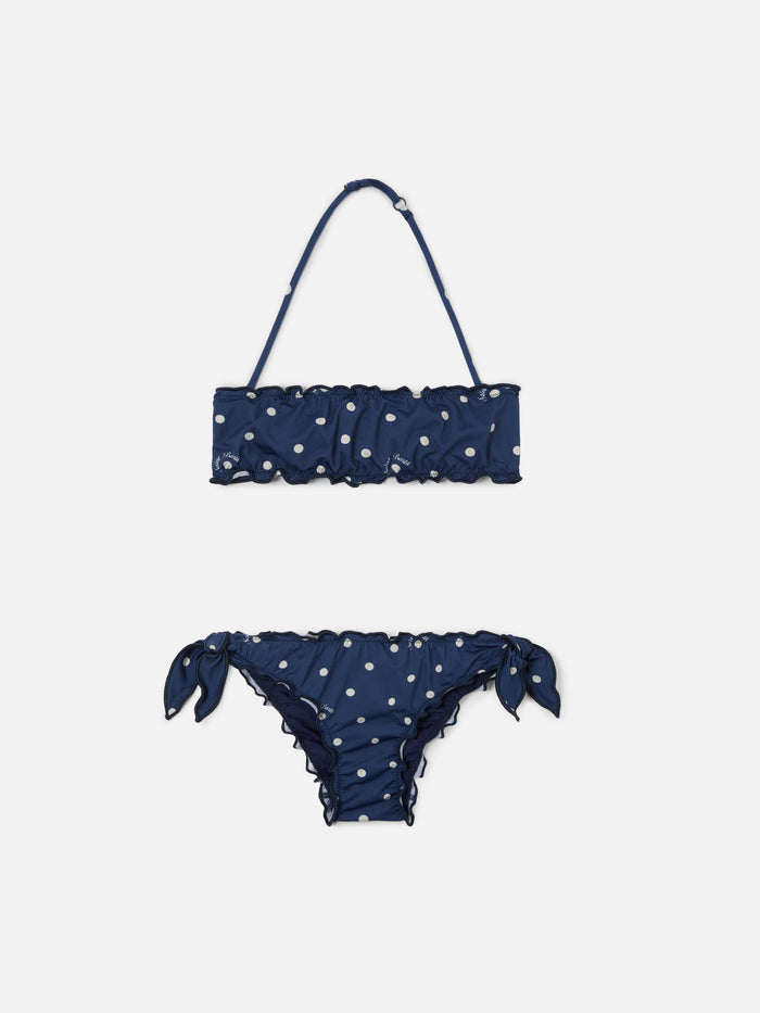 Emy Navy Polka Dot Bikini Blue