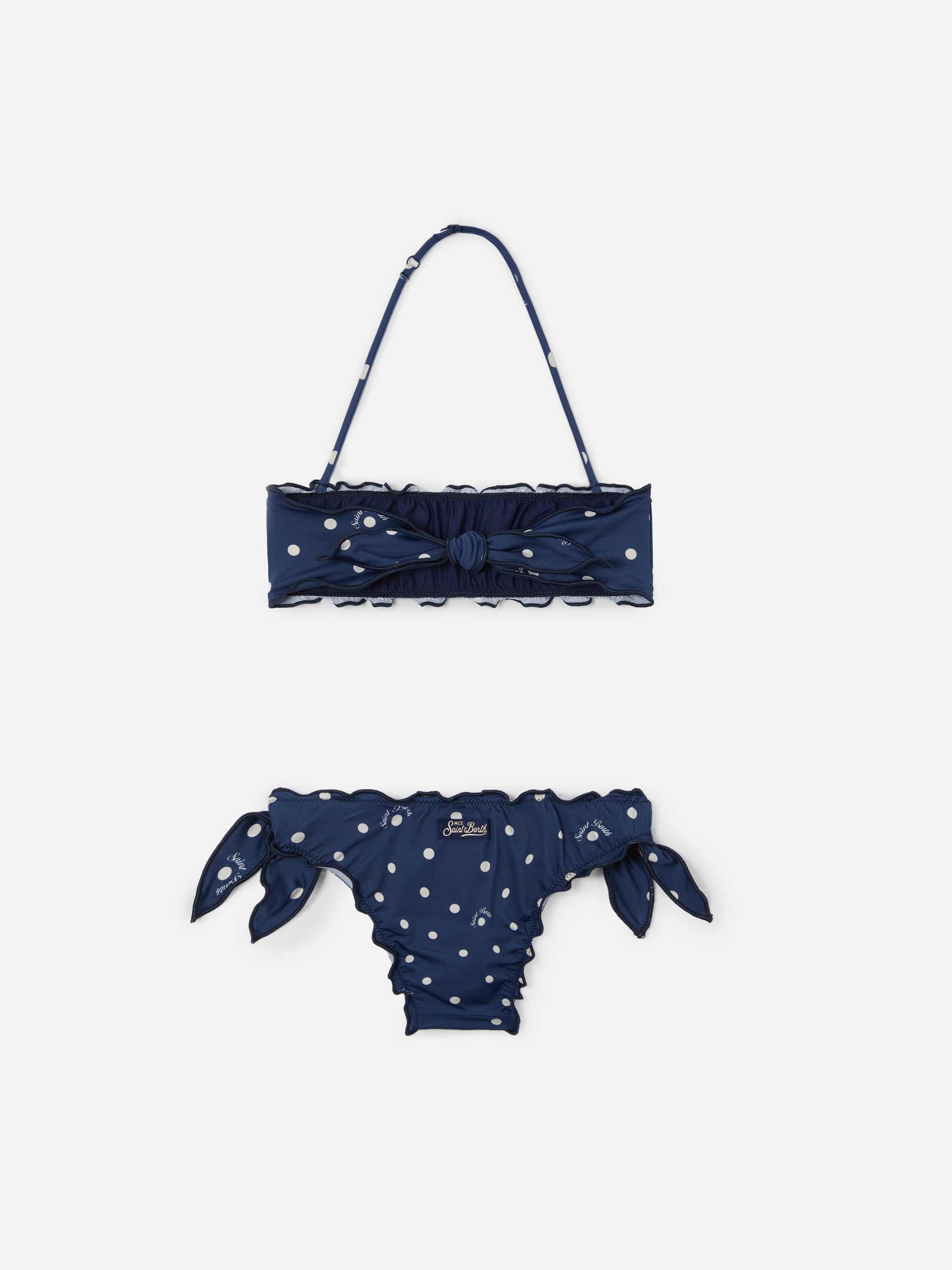 Emy Navy Polka Dot Bikini Blue