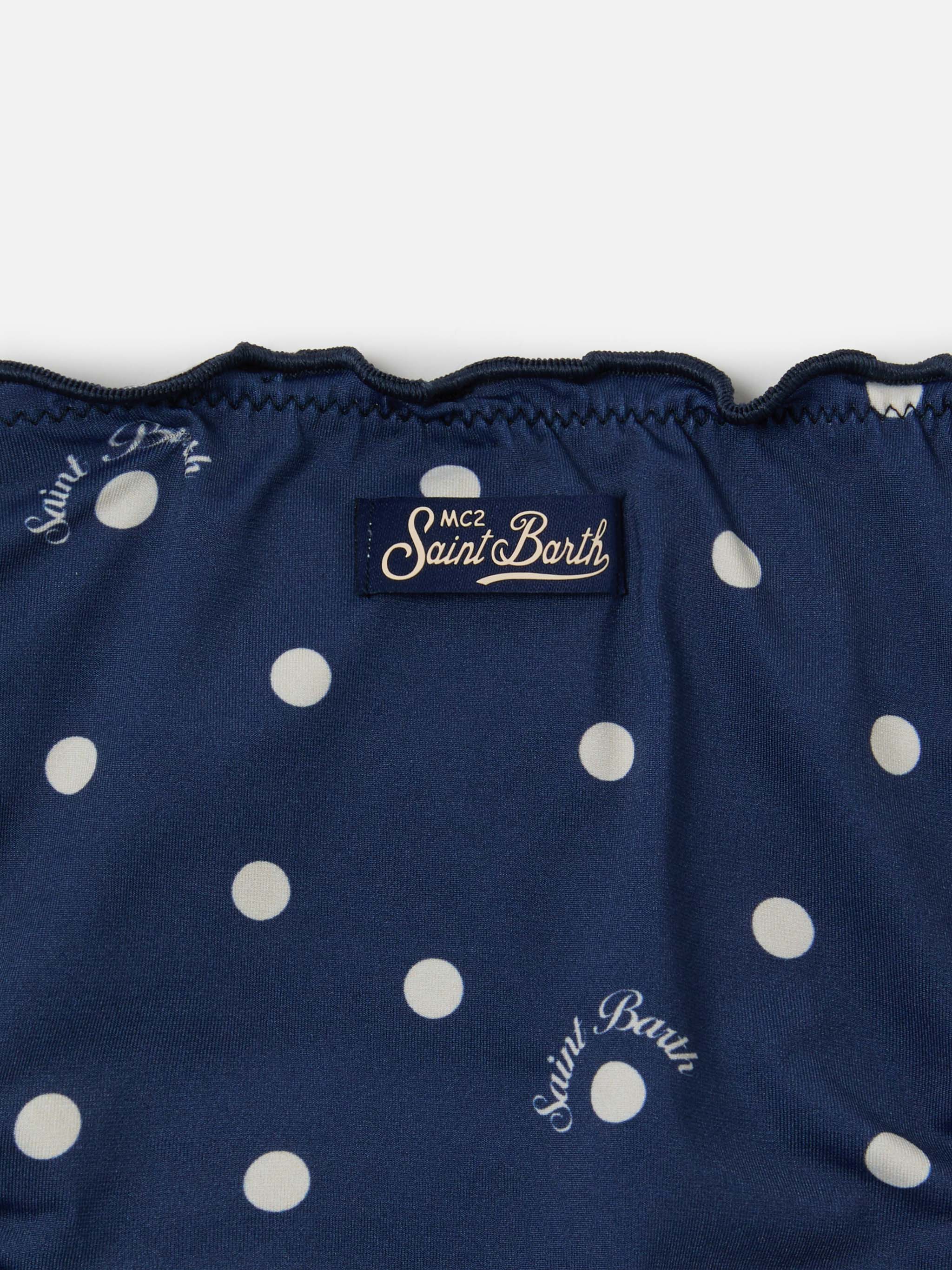 Emy Navy Polka Dot Bikini Blue